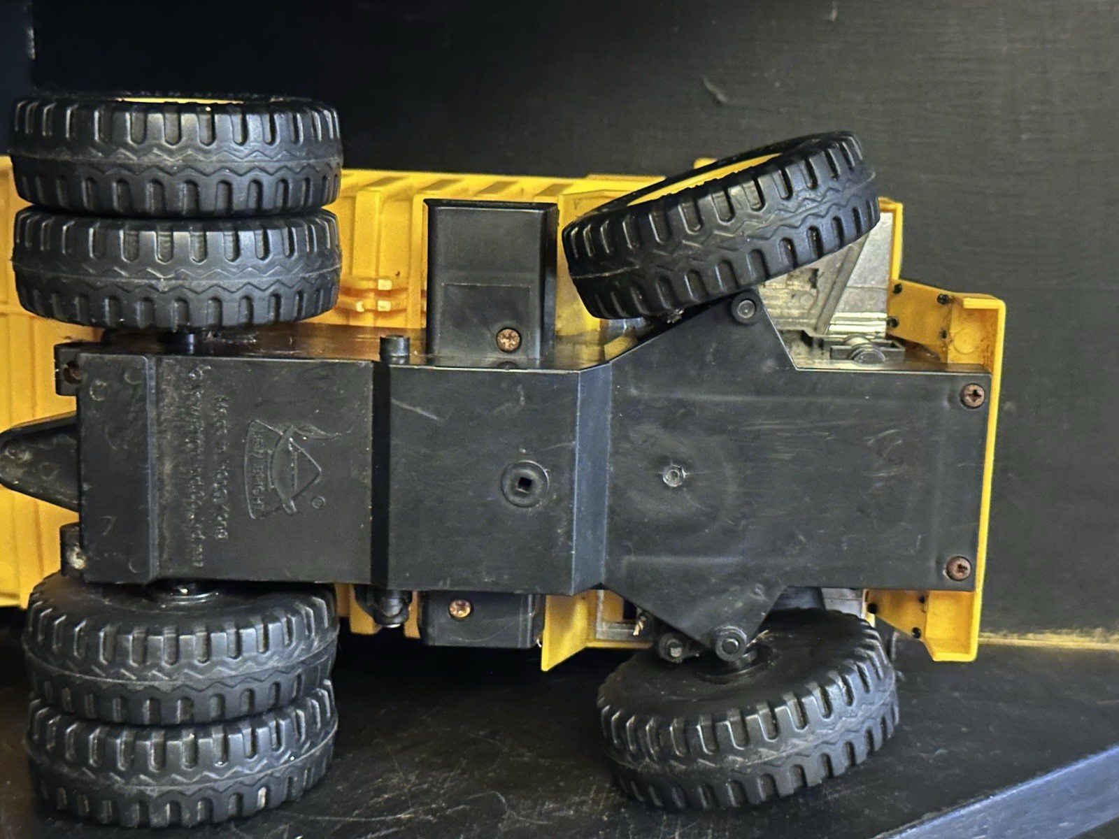 Vintage CAT Dump Truck New Bright 1987 Caterpillar Construction Toy