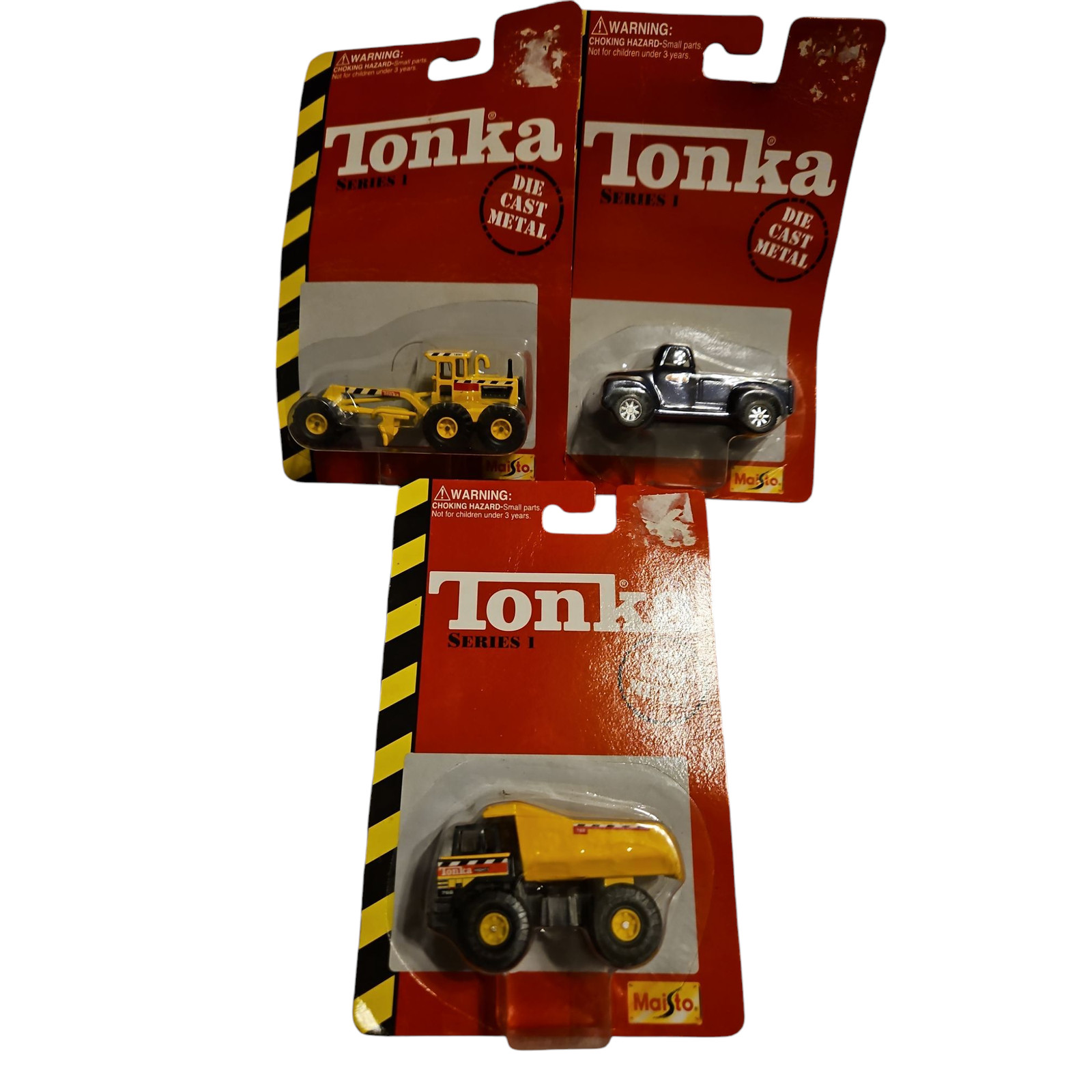 👉Tonka Series 1 1998 Lot of 3 Construction Diecadt Vehicles vtg