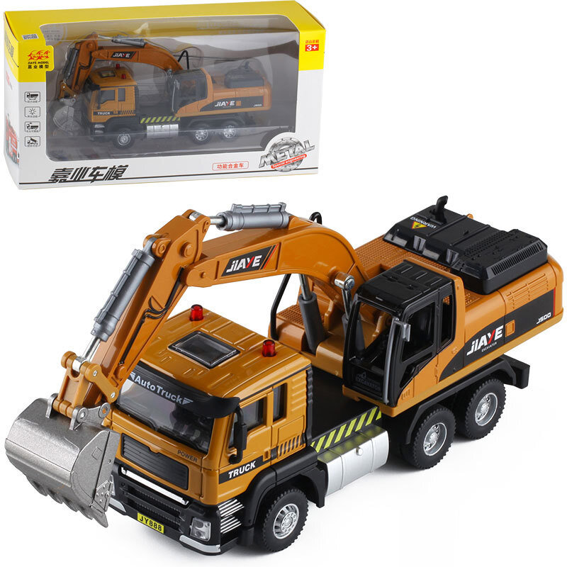 1/50 Excavator Toy Truck Diecast Model Toy Car Construction Vehicle Boys Toys
