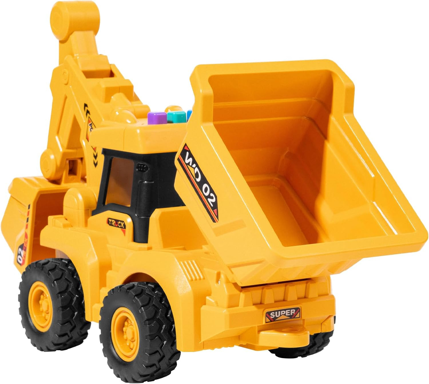 11″ Dump Truck Toy, 1: 18 Scale, Inertia-Powered Dump Truck, with Realistic Ligh