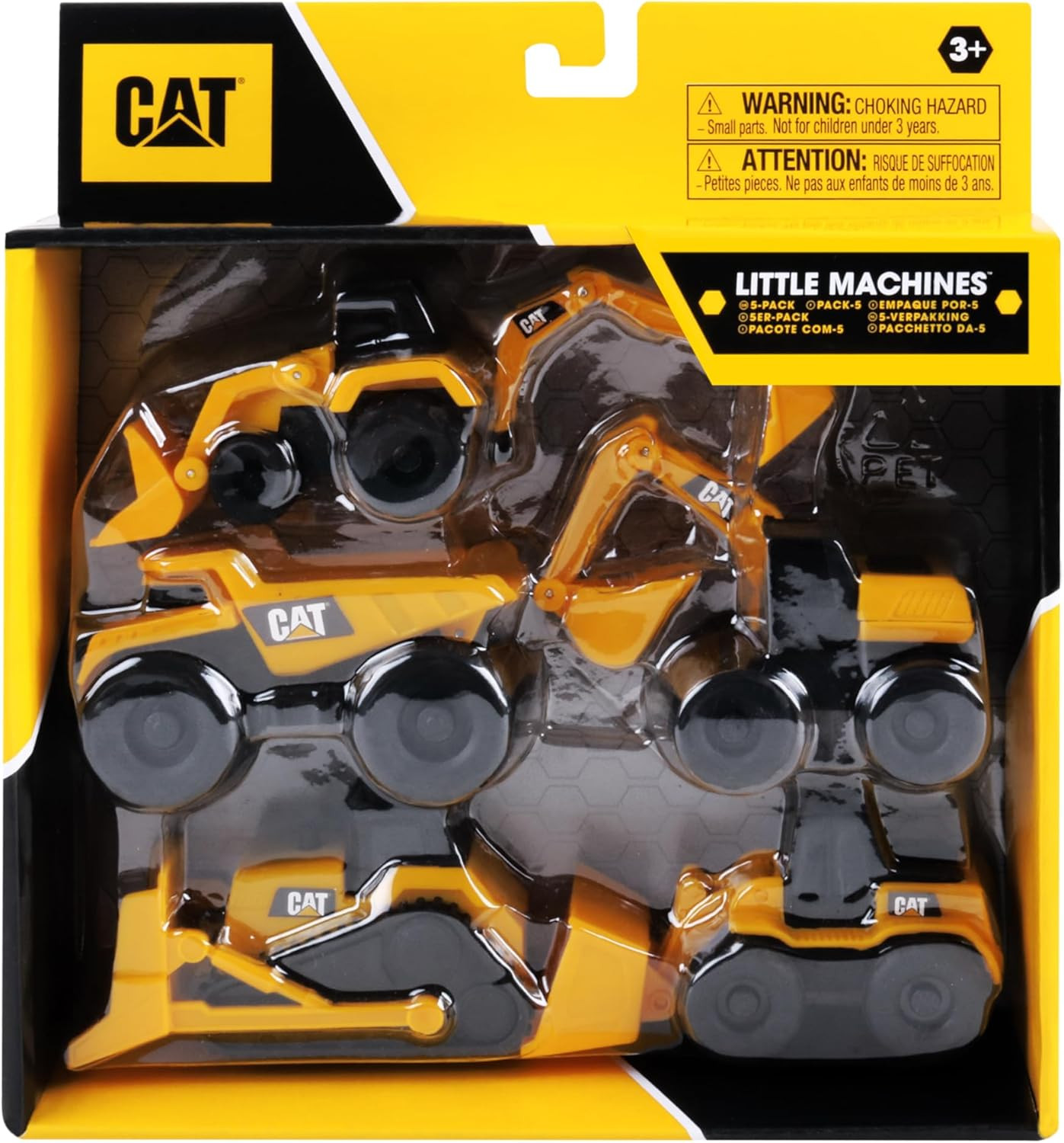 Cat Construction Little Machines 5 Pack Cake Toppers Fun Birthday Decorations