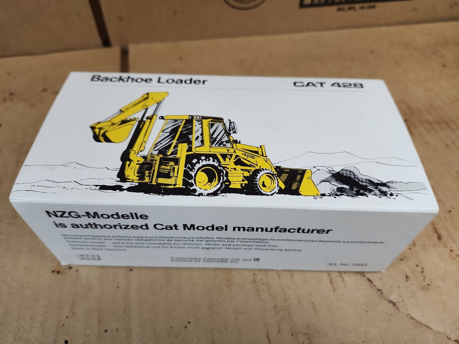 NZG CAT 428 Backhoe Loader #2851 1/50 Scale Caterpillar