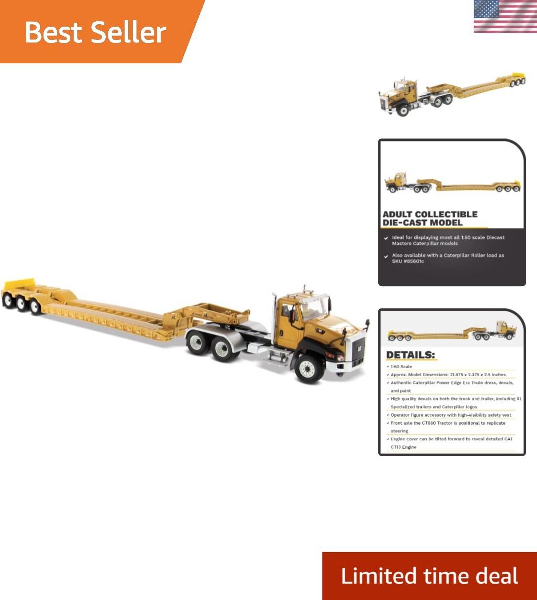 Core Classics 1:50 Scale Caterpillar CT660 and XL120 Lowboy – Exceptional Detail