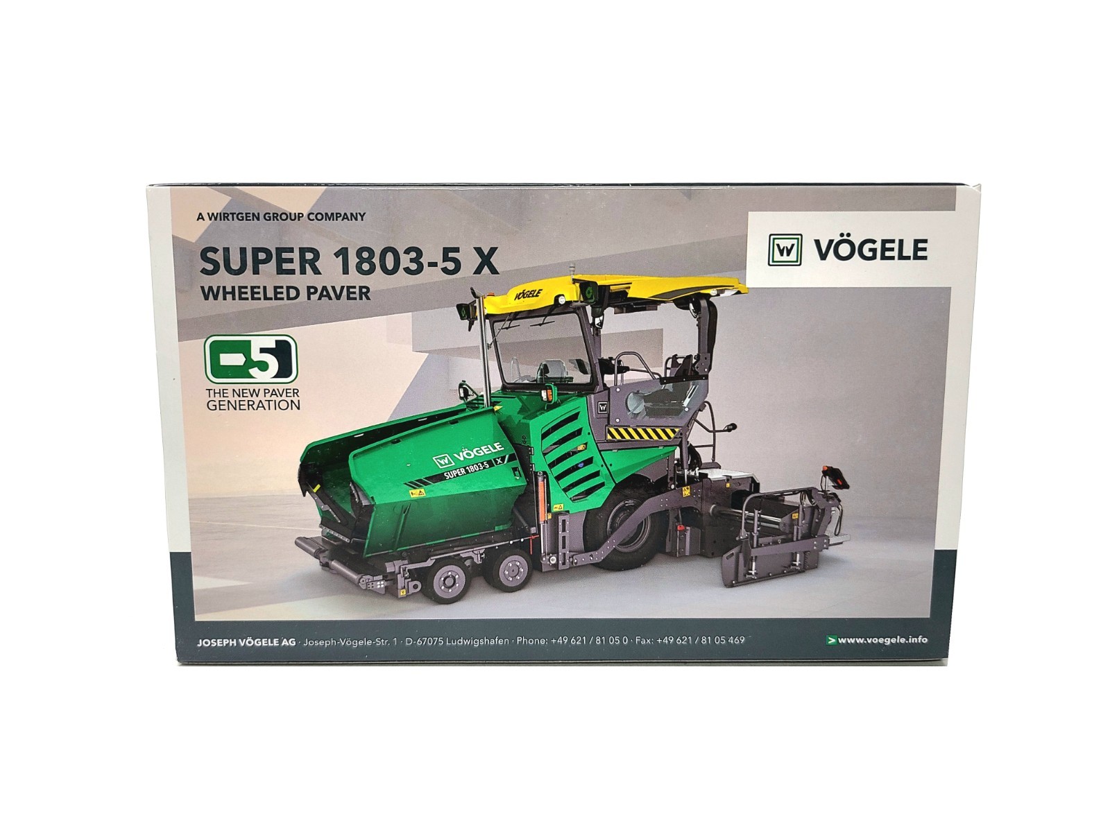Vogele Super 1803-5x Wheeled Paver – NZG 1:50 Scale Diecast Model #1106 New
