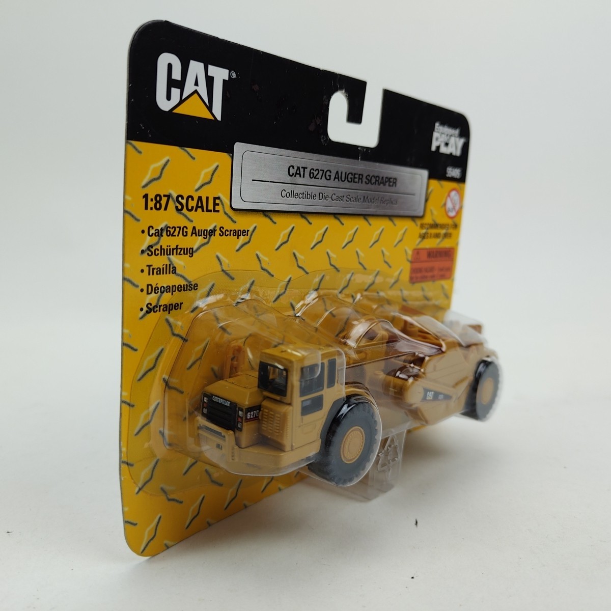 NORSCOT CAT 1:87 HO Scale Caterpillar 627G Auger Scraper 55405 Diecast Model NEW