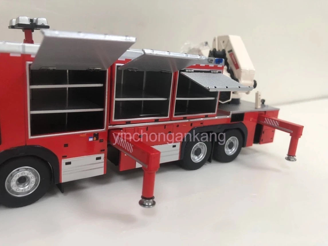 1:50 SANY JY200 Fire Engine Truck Emergency Recue Vehicles Diecast Model