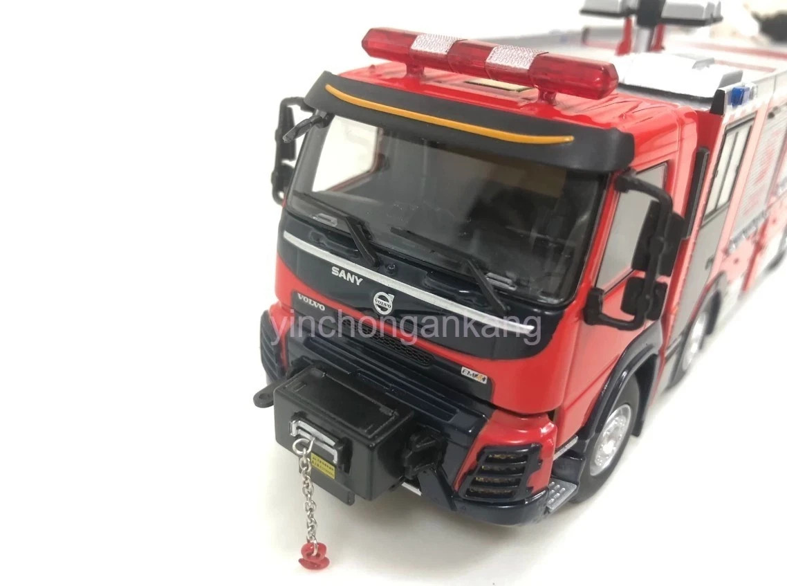 1:50 SANY JY200 Fire Engine Truck Emergency Recue Vehicles Diecast Model