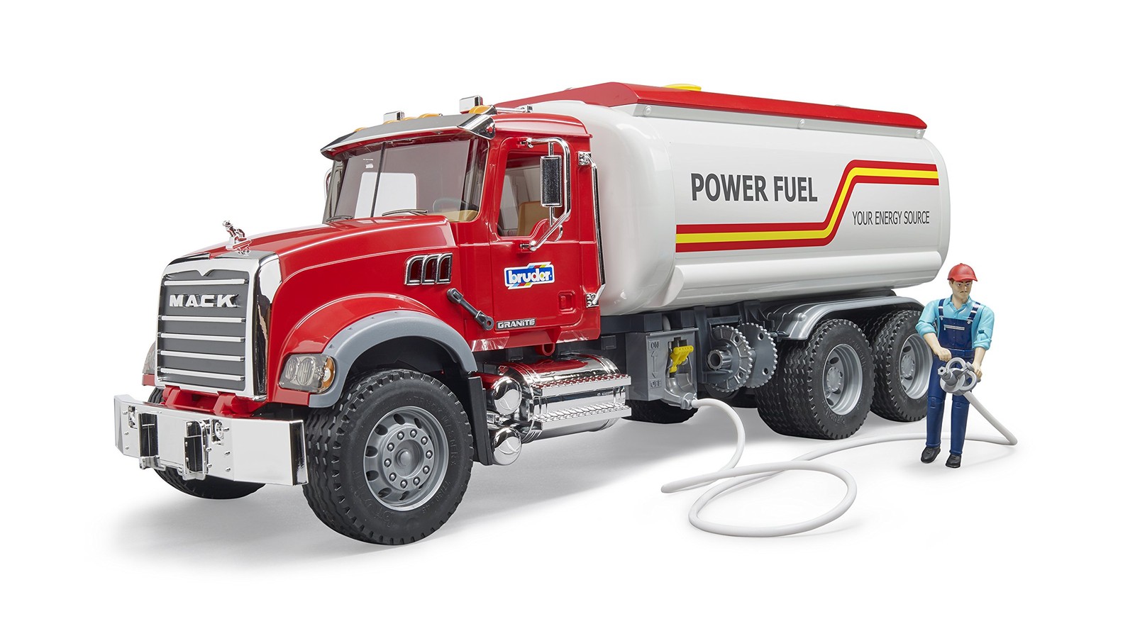 Bruder Mack Granite Tanker Truck 02827 | 1:16 23.5 x 7.3 x 9.4 inches, Red