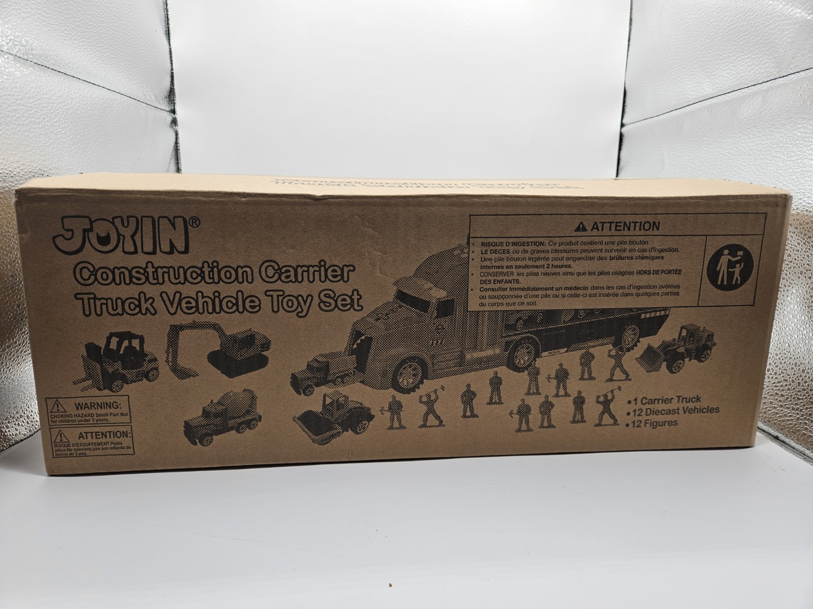 25-in-1 Kids Construction Truck Play Set, 24 Vehicles & Figures, Ages 3-7