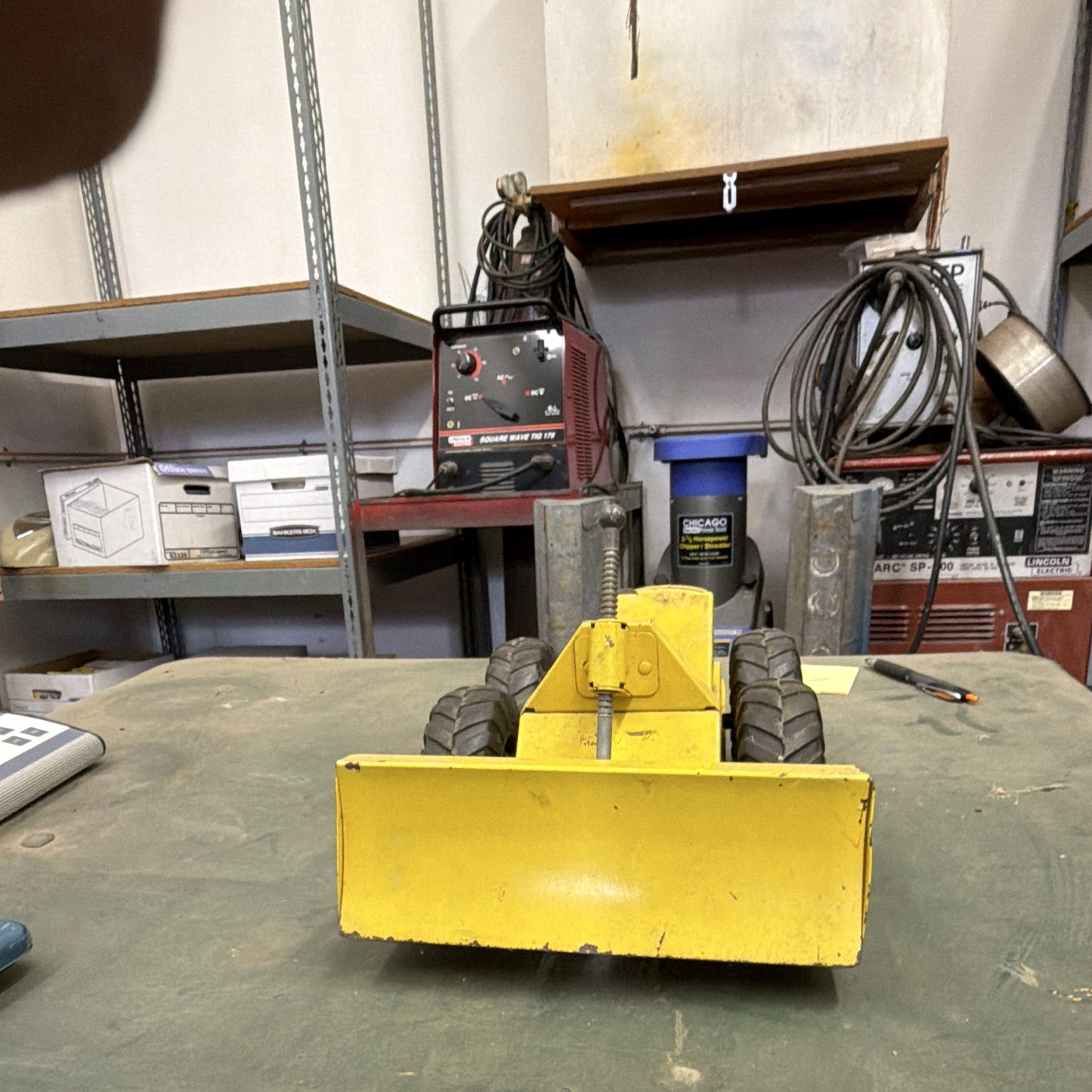 Ny- lint Yellow/Black Pressed Steel Dozer Construction Vehicle Toy
