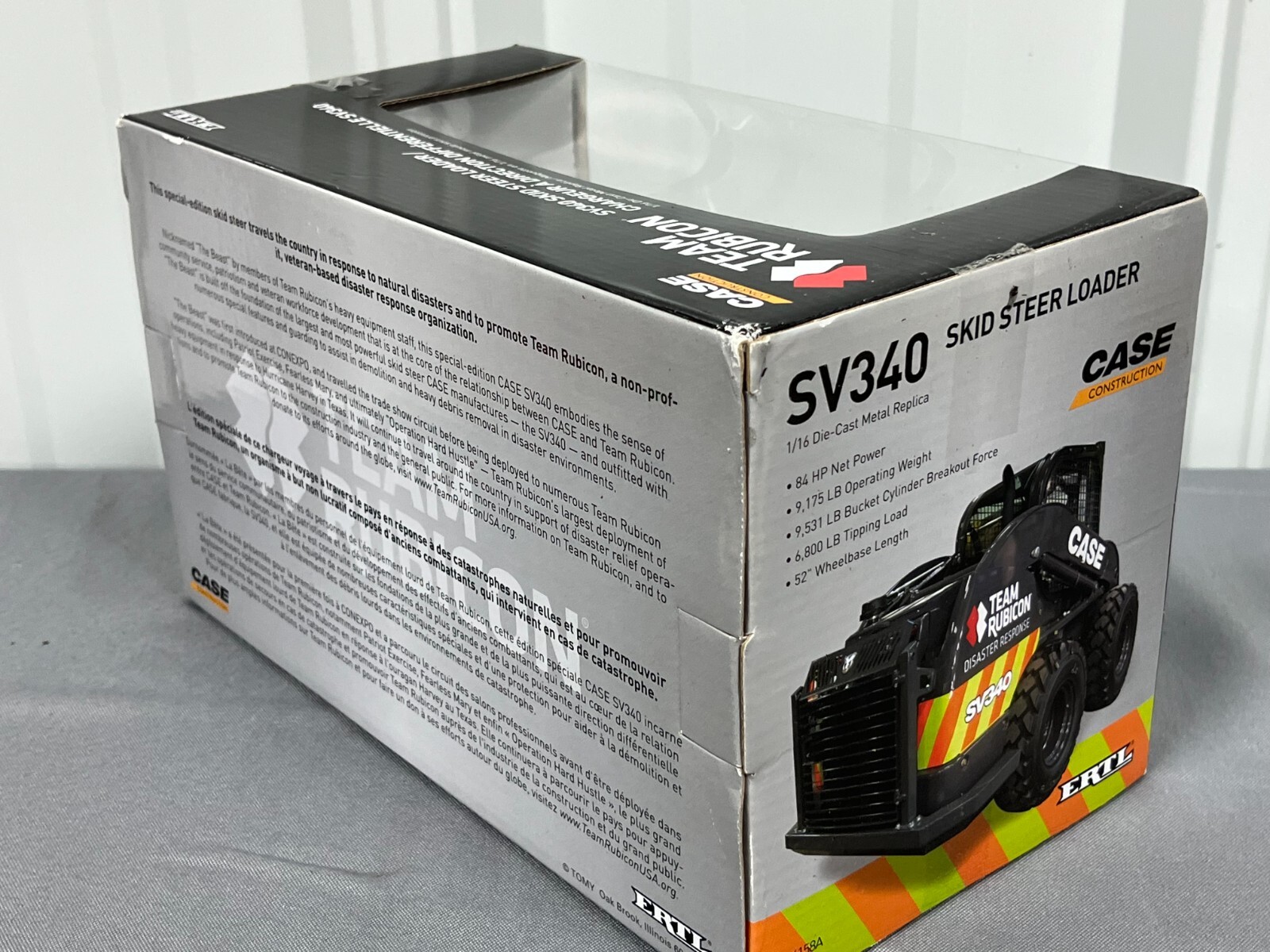 Case SV340 TEAM RUBICON Skid Steer BLACK 1:16 Ertl Diecast NIB