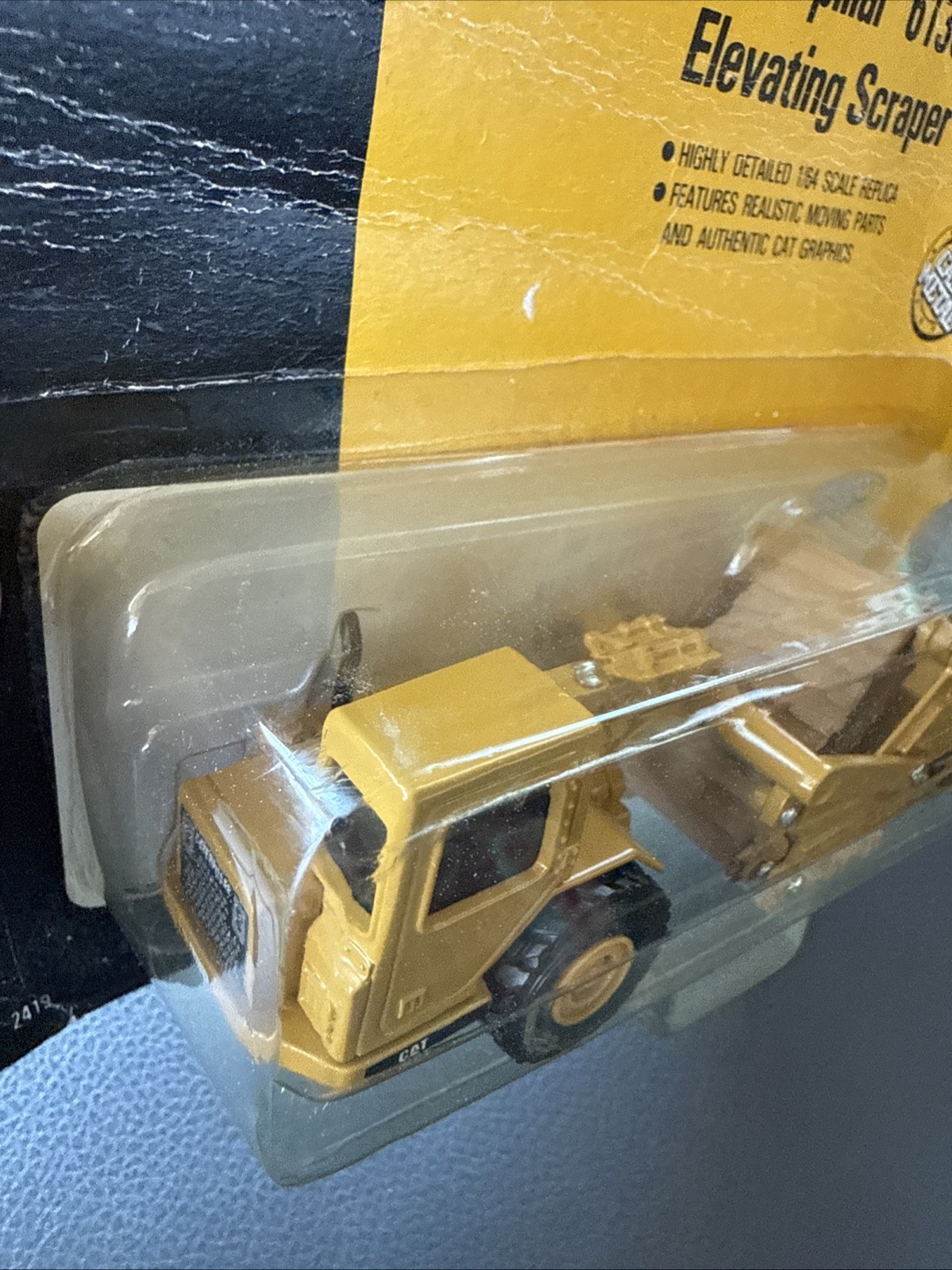 VTG 1994 Ertl Caterpillar 613C Elevating Scraper 1/64 Scale Die Cast