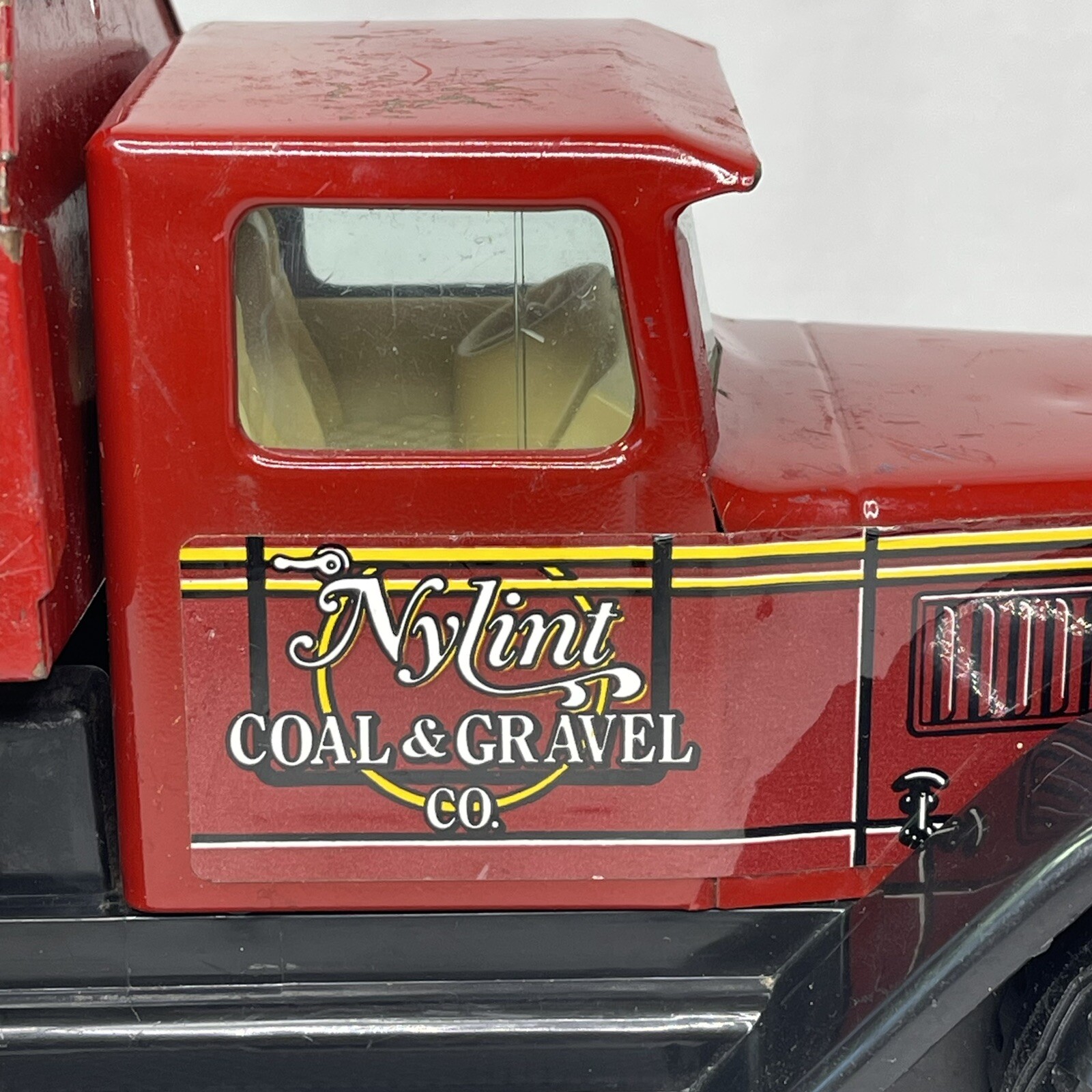 NyLint Classics Rockford IL Coal & Gravel Co Dump Truck Red Metal Vintage VIDEO
