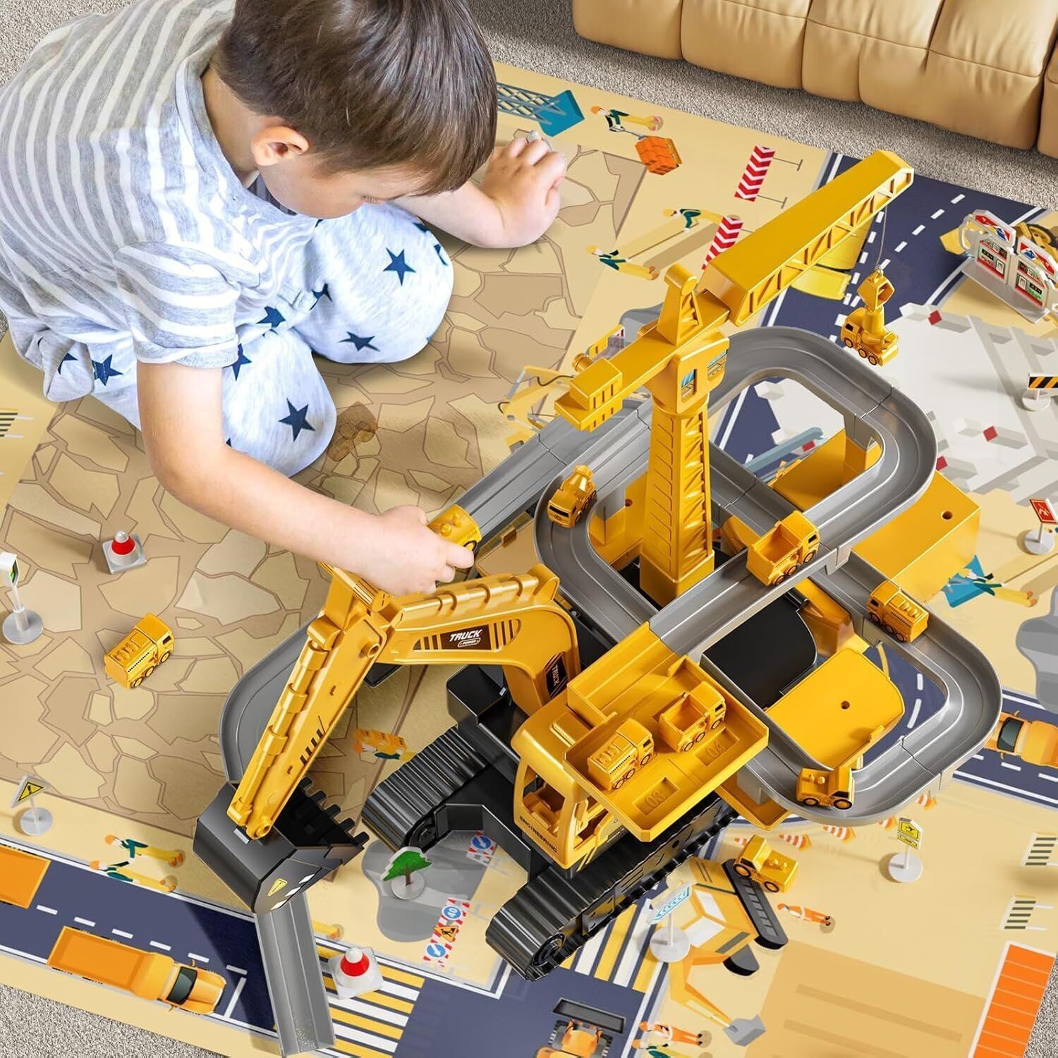 Construction Truck Toys New – Set, Friction Powered, Durable & Fun
