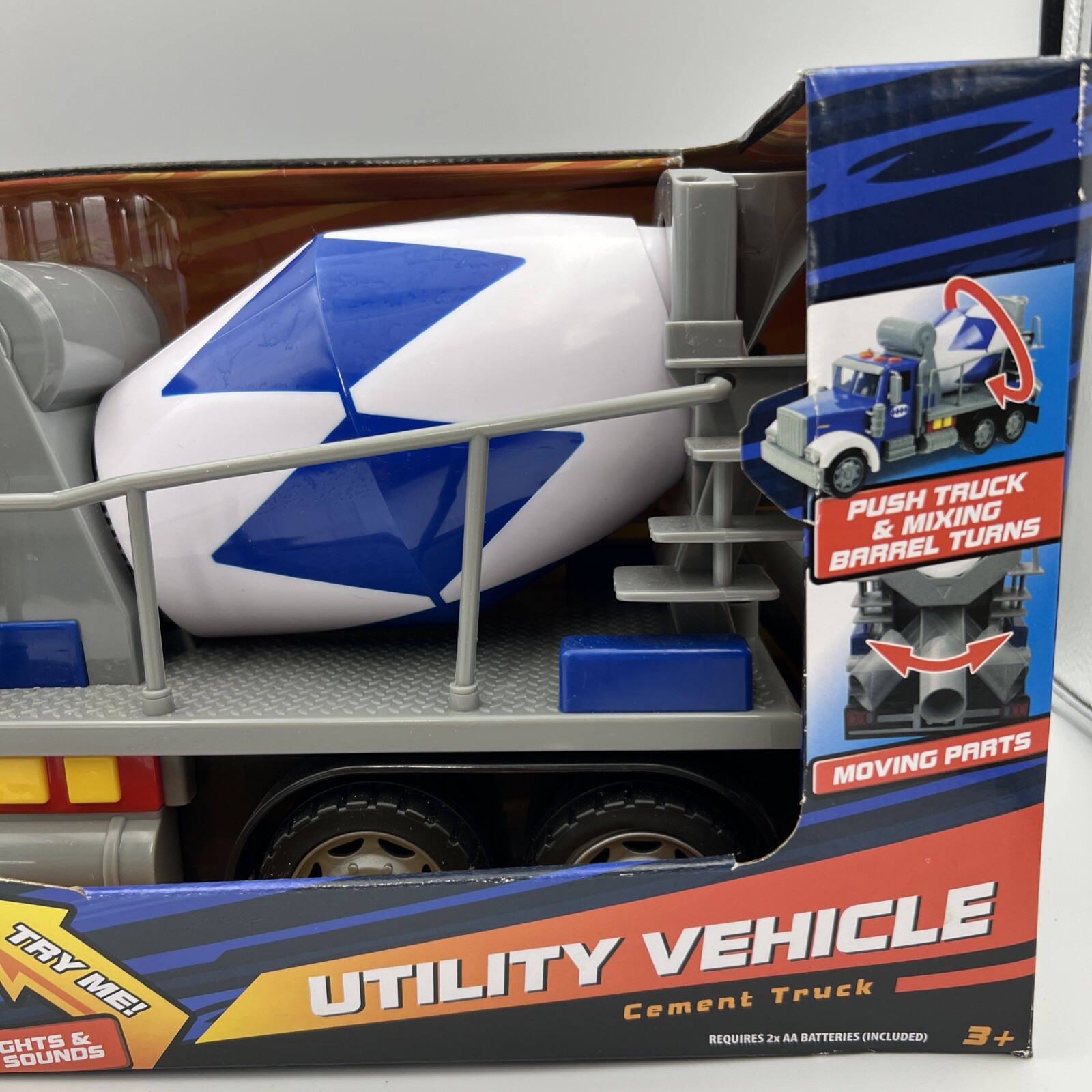 Adventure Force Cement Mixer Toy Truck with Lights and Sounds 16″