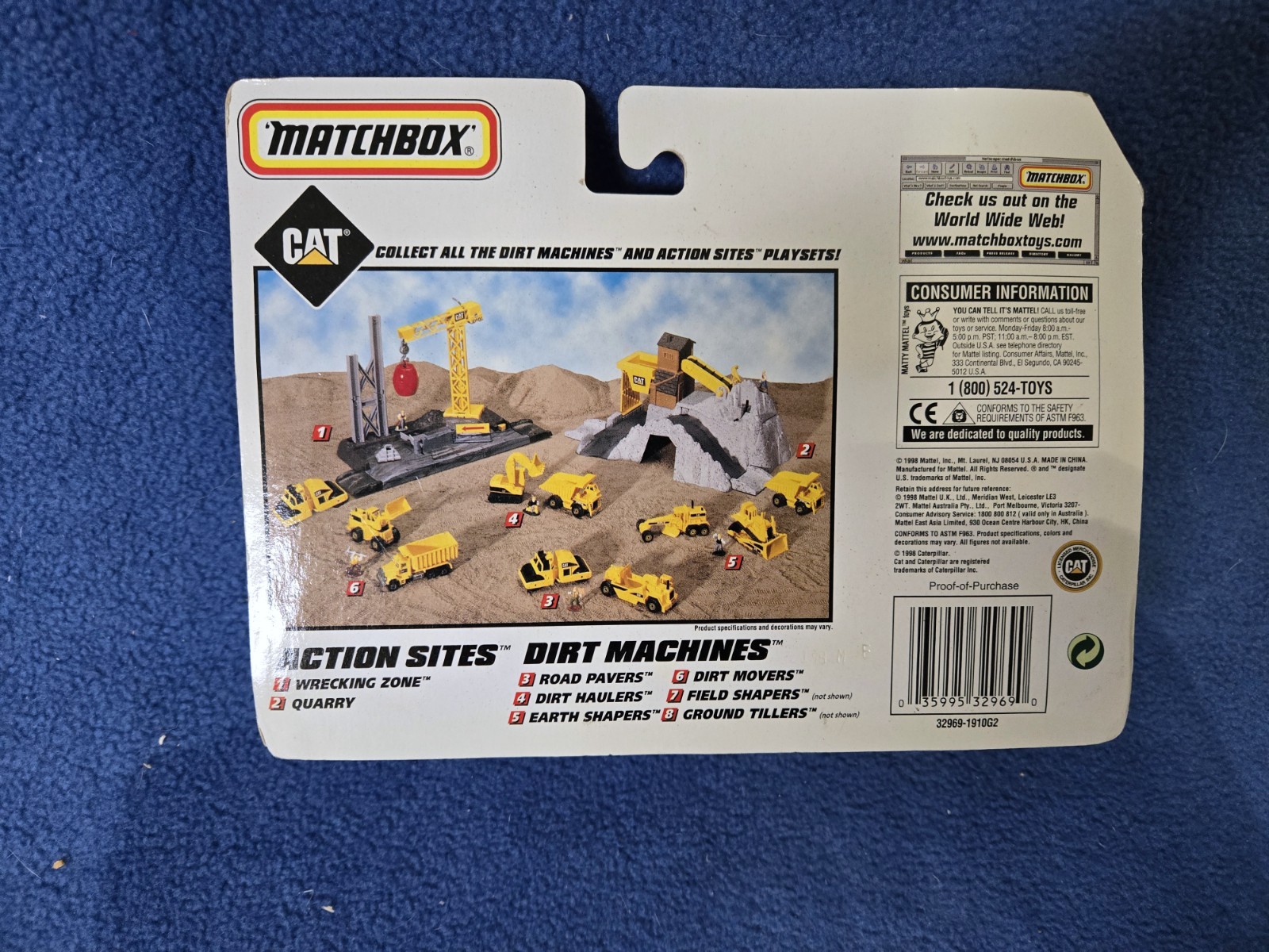 VINTAGE 1997 MATCHBOX DIRT MACHINES CATERPILLAR EARTH SHAPERS GRADER & BULLDOZER