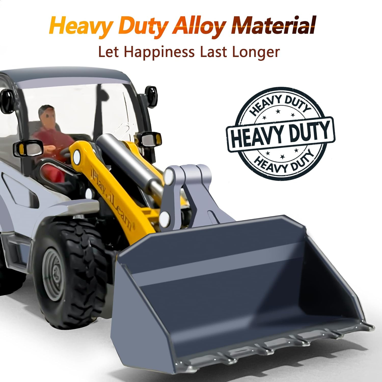 Heavy Duty Construction Site Playset, Metal Dump Truck, Excavator Digger Backhoe