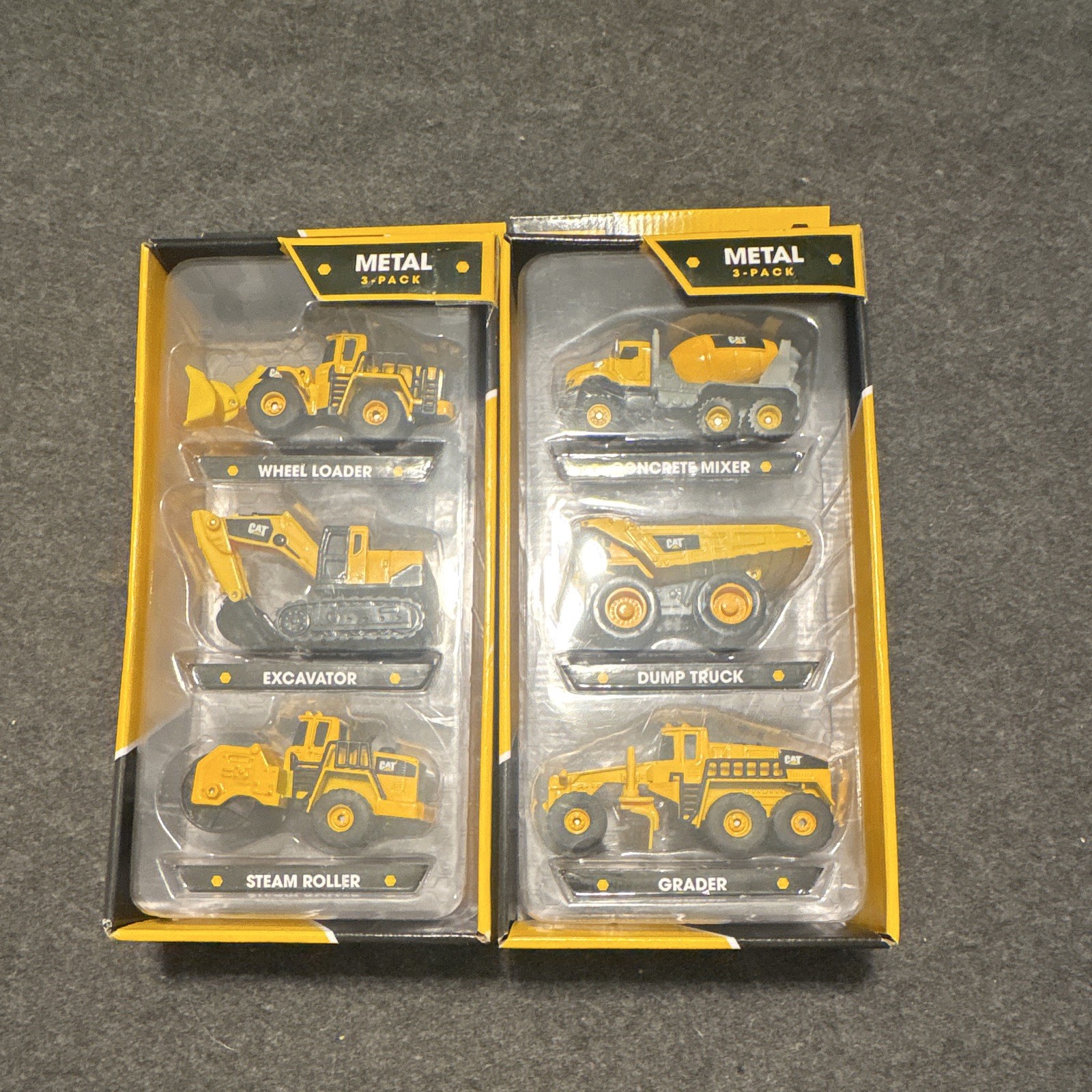 CAT Metal 3-Pack Diecast Construction Vehicles 1:87 Scale Set 82273