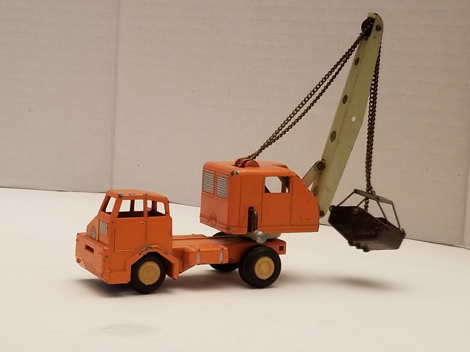 Vintage Gama West Germany Orange Clam Bucket Crane Truck C