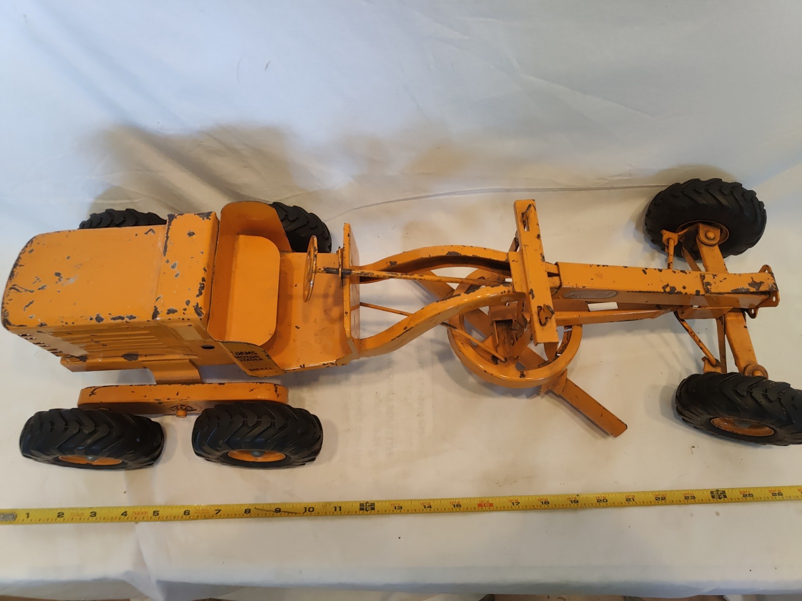 Doepke Model Toys Adams Road Grader Diesel Motor Steel 1950’s Vintage Nice Cond.
