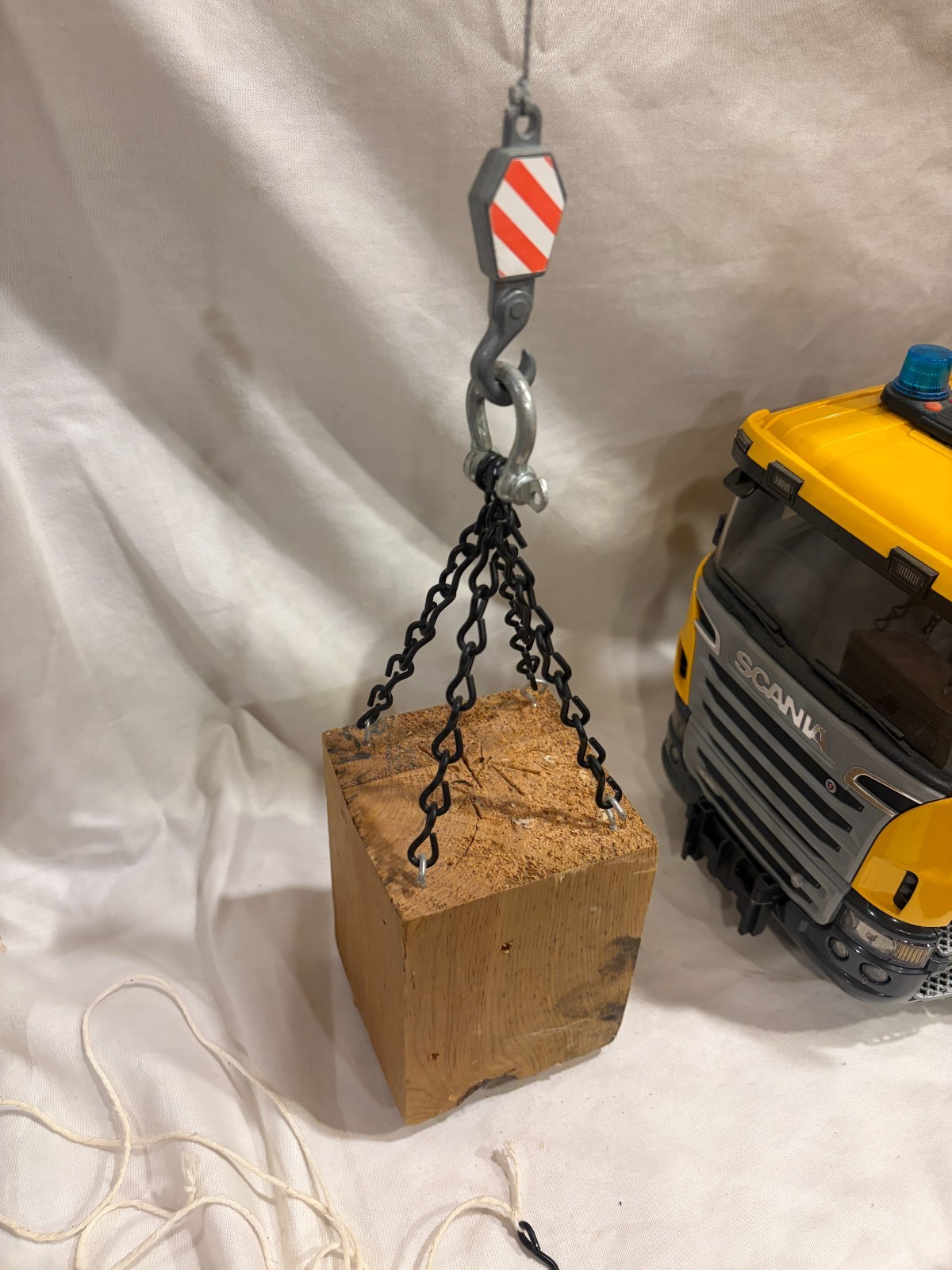 Bruder MACK Scania Liebherr Crane Truck w/ Light & Sound w/Wood Block (Open Box)