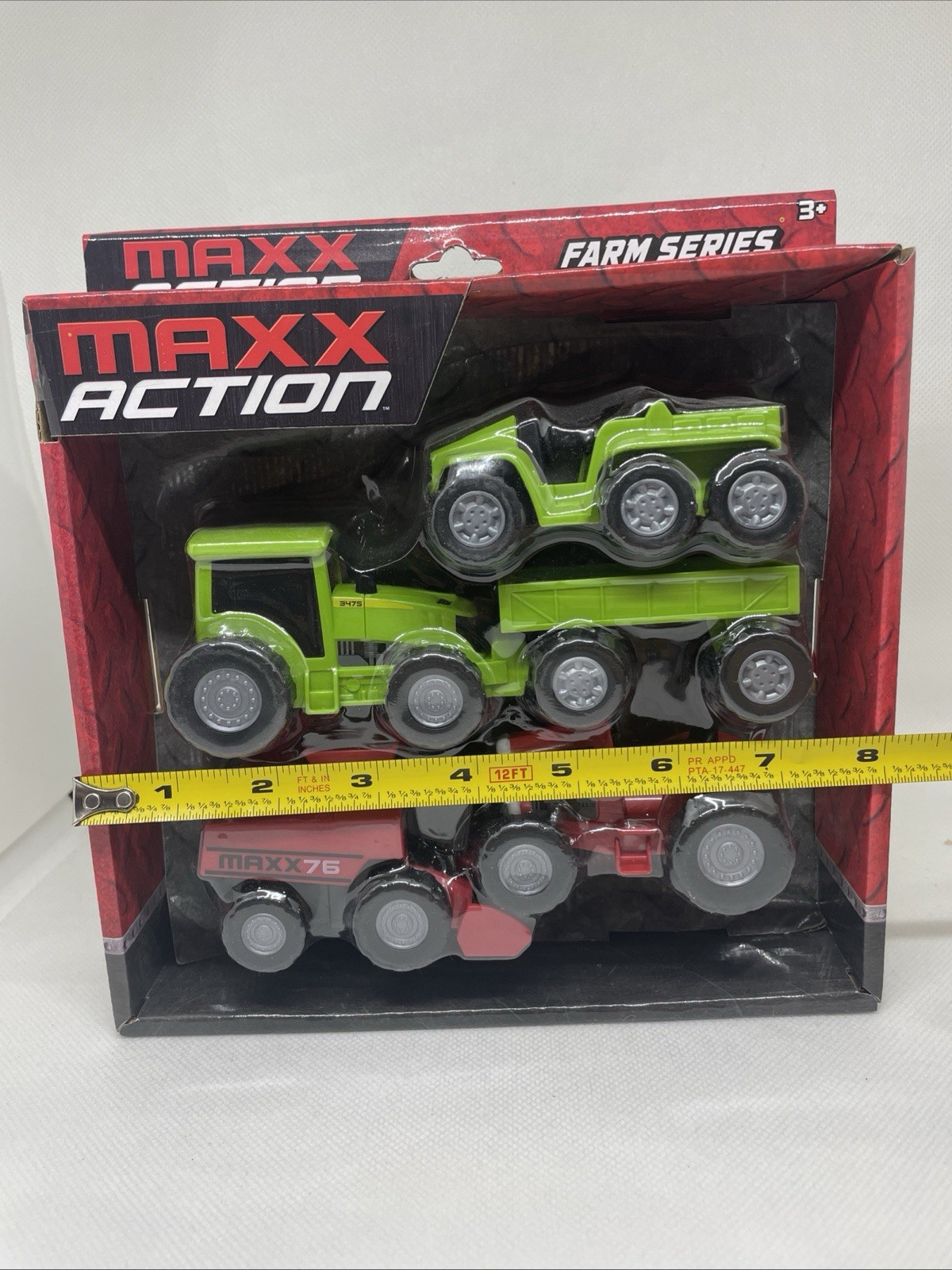 Maxx Action Construction & Farm Series Total Of 10 Trucks/tractors/trailers