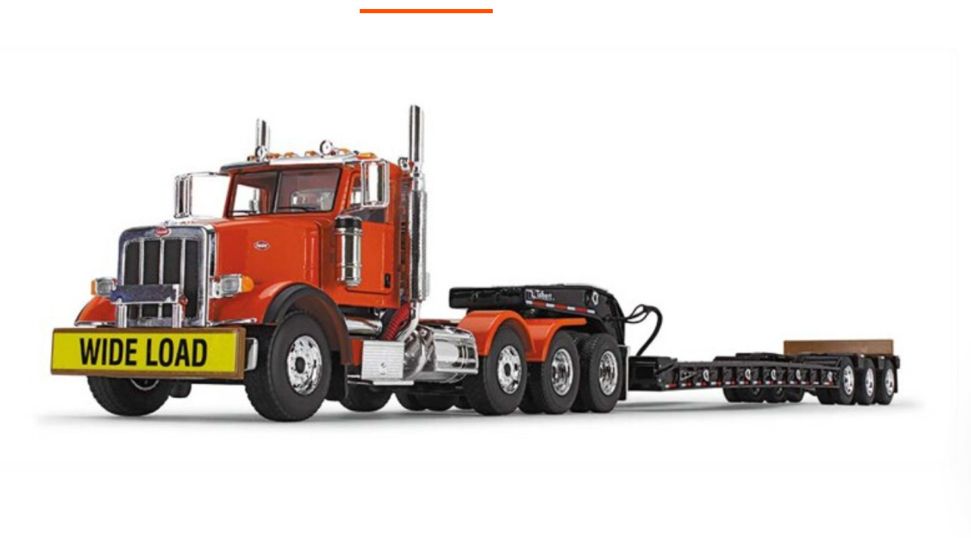 DCP 1:50 Peterbilt 367Semi Tractor Talbert 55SA Low Loader Trailer Diecast Model
