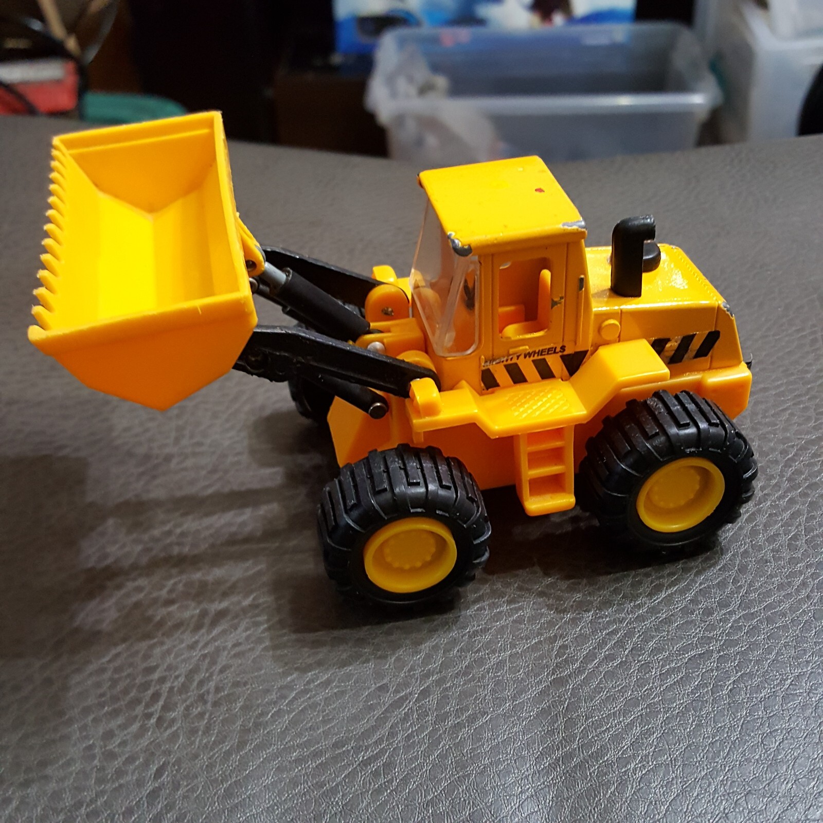 Vintage Soma Mighty Wheels Front Loader + V Plow Bulldozer. Construction