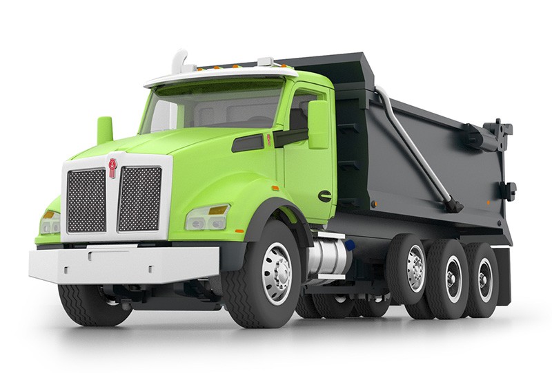 Die Cast Promotions 60-1413 1:64 Kenworth T880 Lime Green Rogue Dump Truck