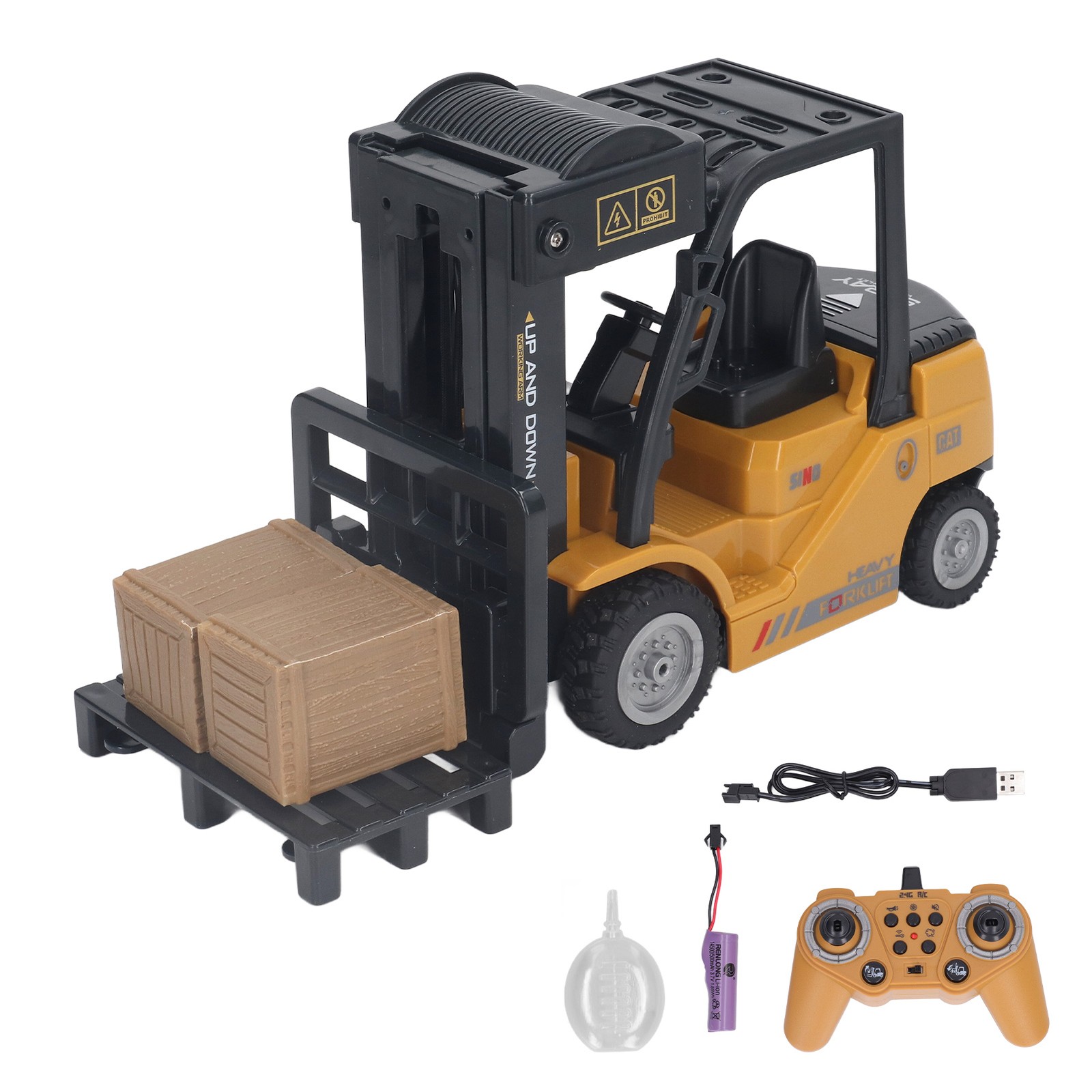 1:24 Remote Control Forklift Full Functional Sound And Light Alloy Forklift