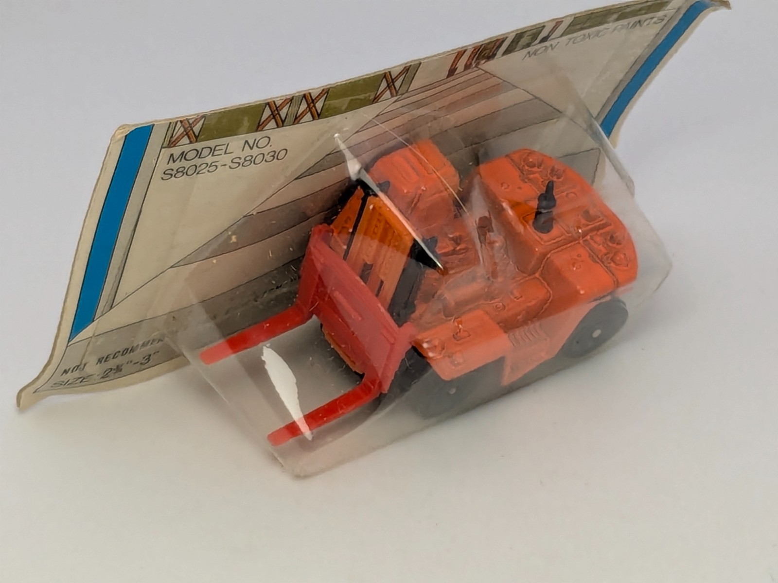 Vintage Marz Karz 1:128 Orange Fork Up Down Lift Forklift #S8030 HK #1 NEW