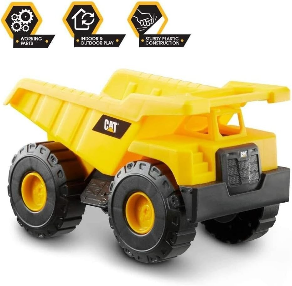 CAT Construction Toys, Construction Fleet 10″ Dump Truck Toy – Heavy‑Duty Pla…