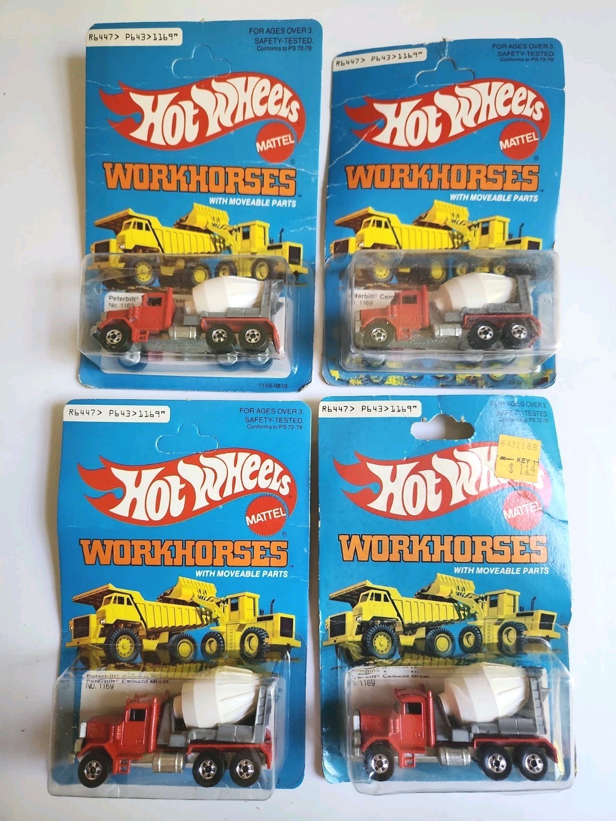 1979 Hot Wheels Workhorses 1169 Pefterbilt Cement Mixer Construction Toy Lot NIB