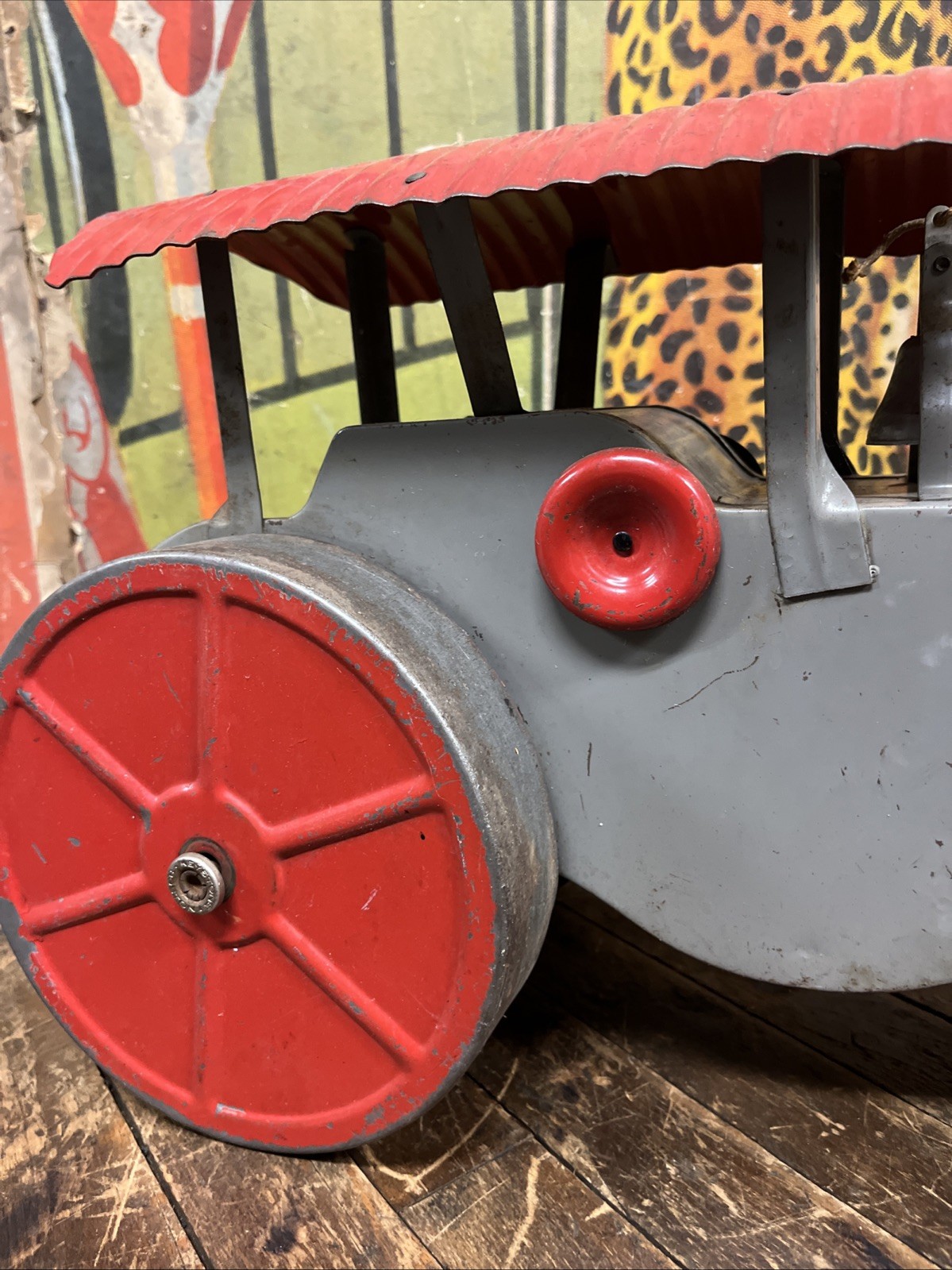 VINTAGE C. 1930 KEYSTONE RIDE ON STEAM ROLLER CONSTRUCTION STEELCRAFT WYANDOTTE