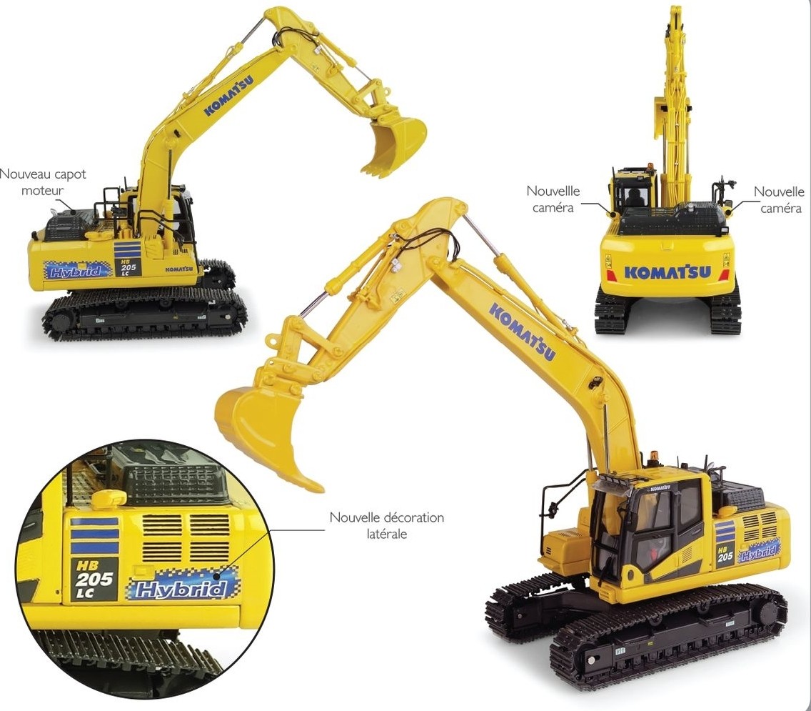 UNIVERSAL HOBBIES,KOMATSU HB205 LC-3 Hybrid, 1/50, UH8136