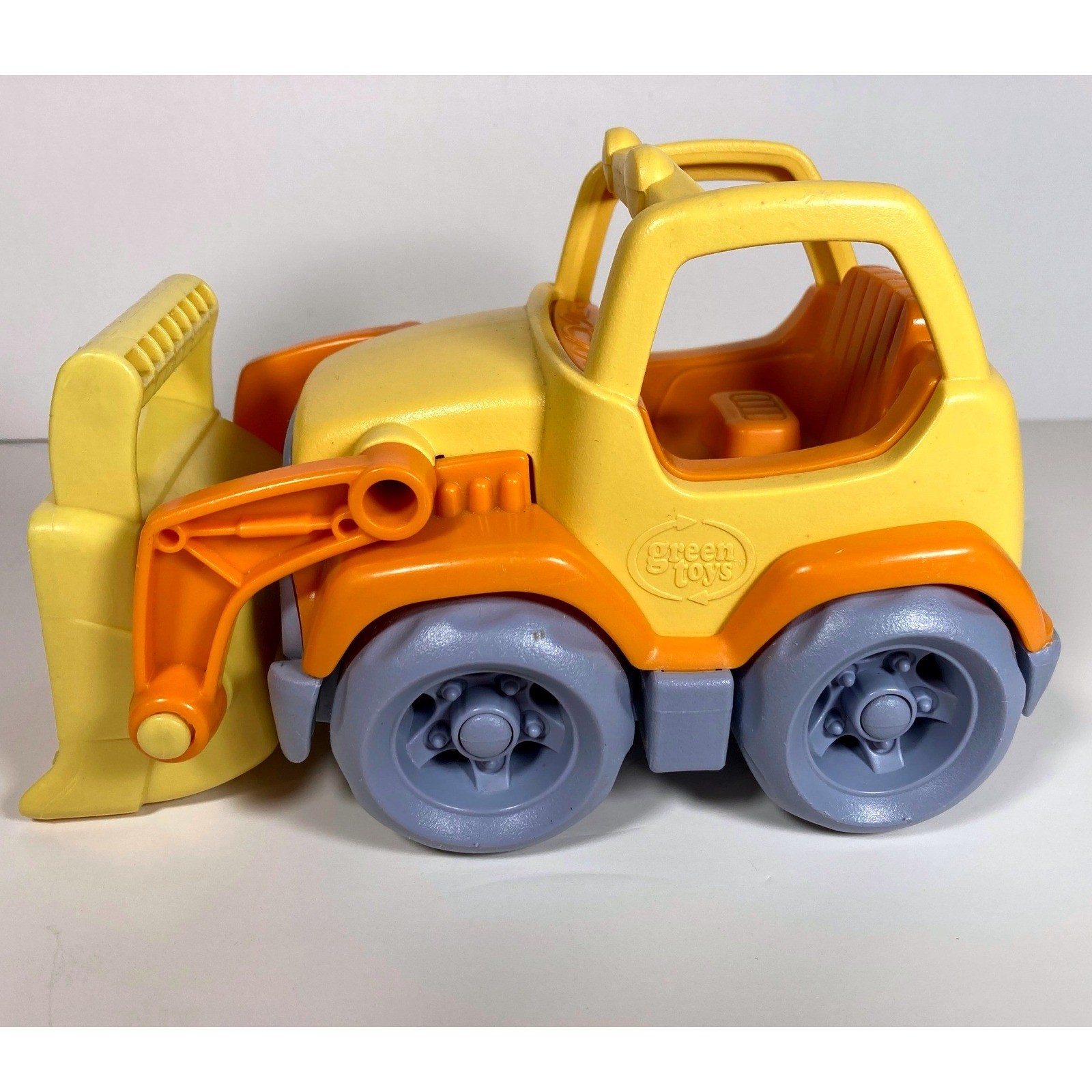 Green Toys Yellow and Orange Recycled Plastic Bulldozer Construction Vehicle