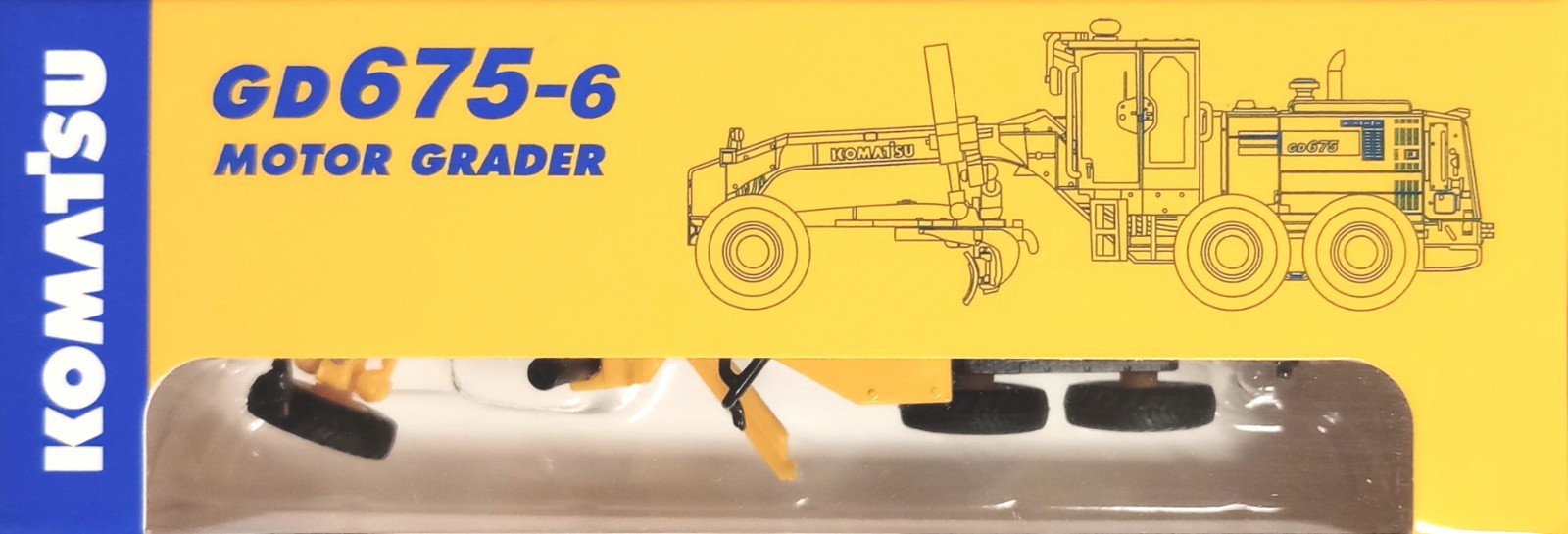 Komatsu 1/87 Construction Collection – GD675-6 Motor Grader – Diecast Vehicle
