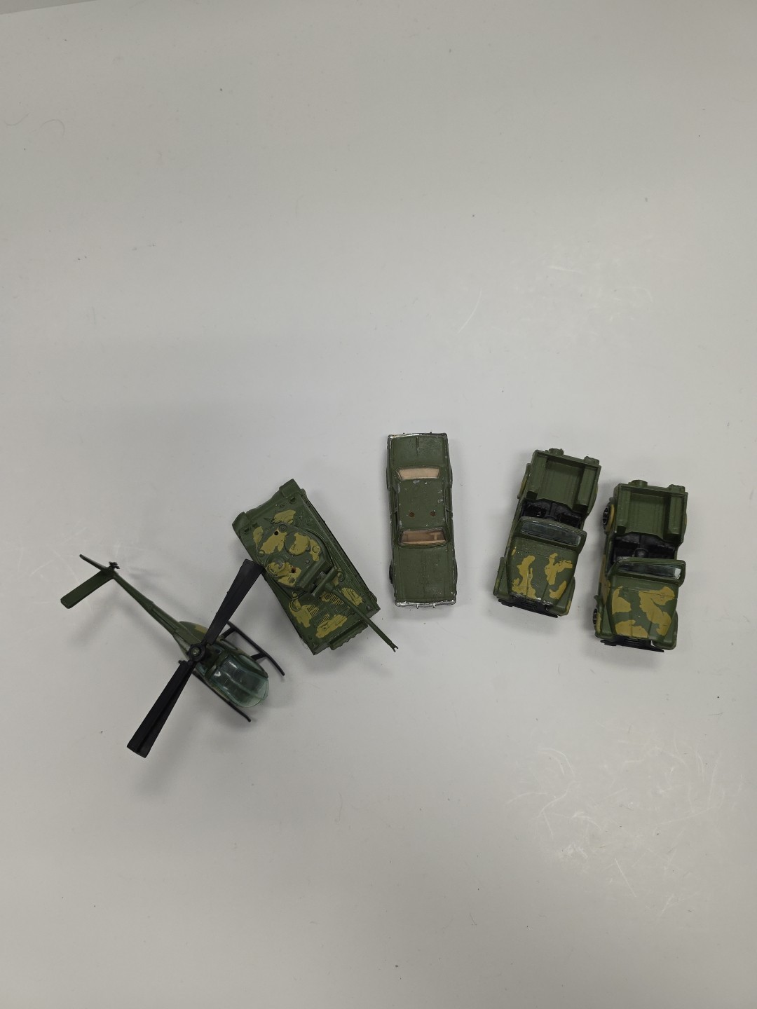 Military Small Sized Vehicle Bundle Lot 7pcs Various Styles And Colors