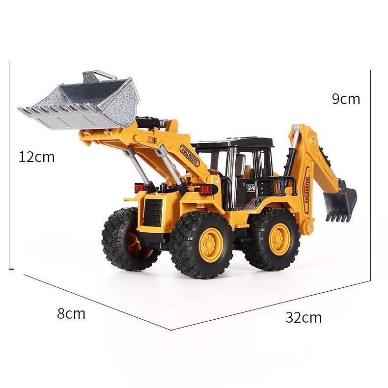 Engineering Diecast Inertial Tractor Excavator Bulldozer Truck Toy Gift Car