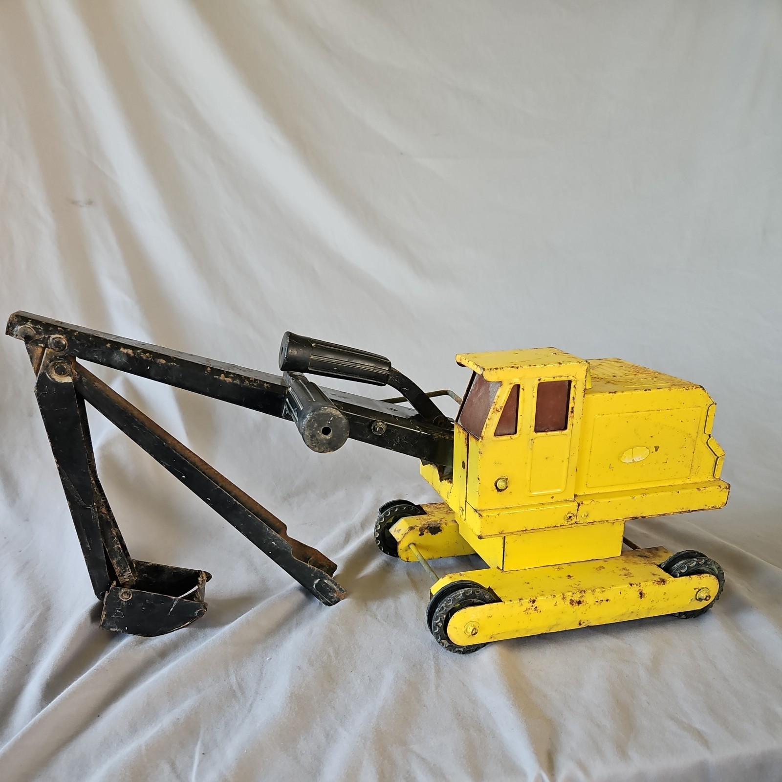 Vintage Tonka Excavator Backhoe Pressed Steel Toy Parts Or Restoration