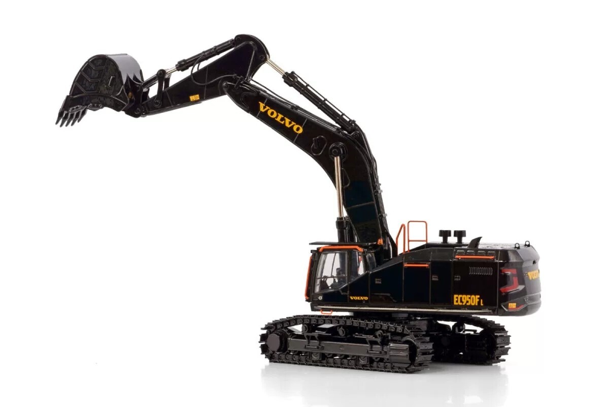 Volvo EC950F excavator in black ,WSI truck models , construction vehicle, 1:50