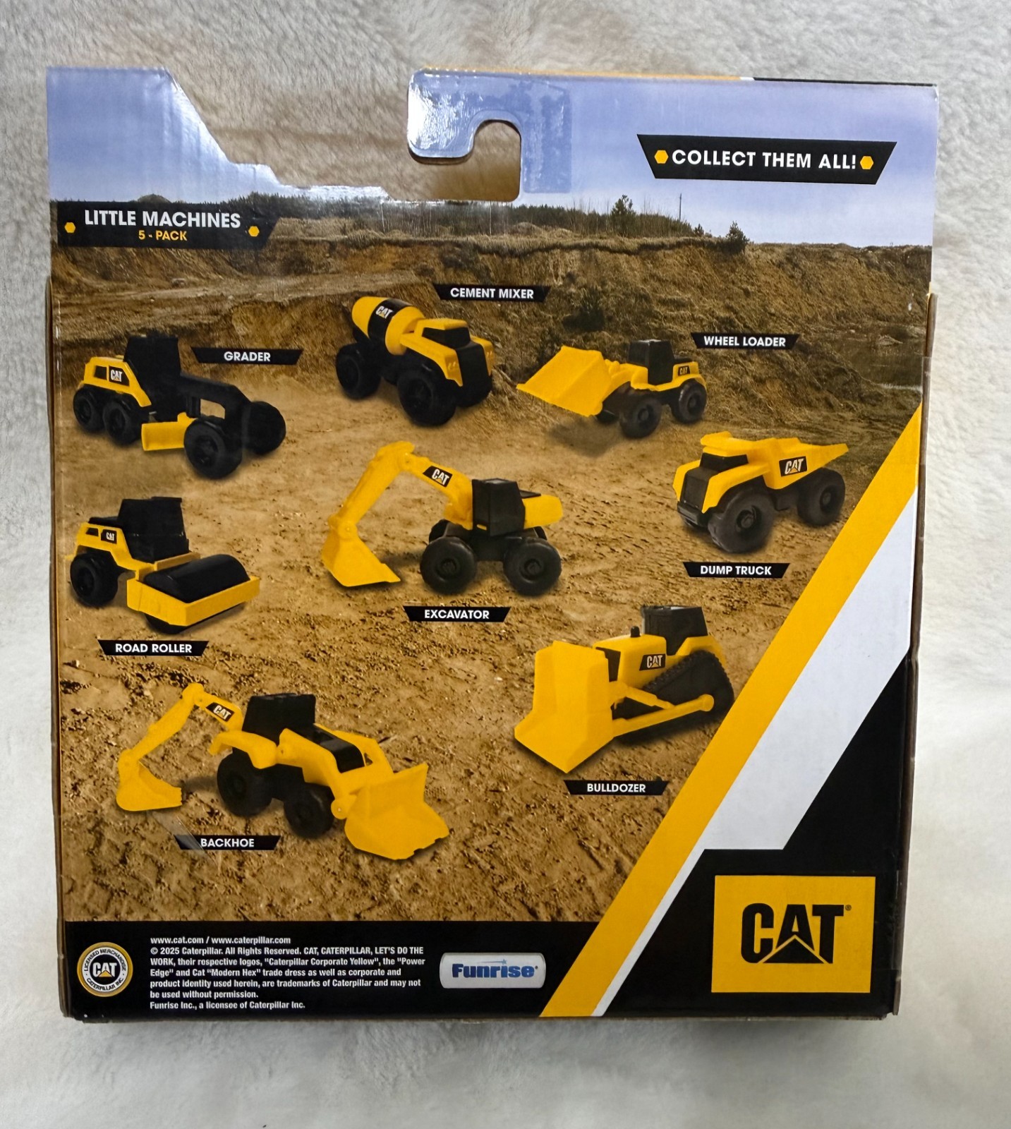 CAT Caterpillar Little Machines 5pk Construction Vehicles Set NEW 2025 Funrise
