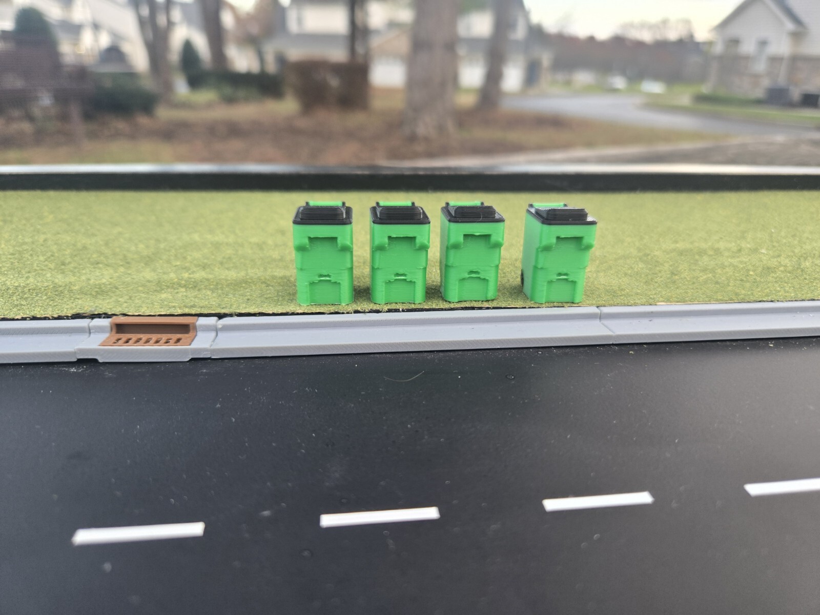 1/50 Scale Trash Bins *4 Pack* in Green
