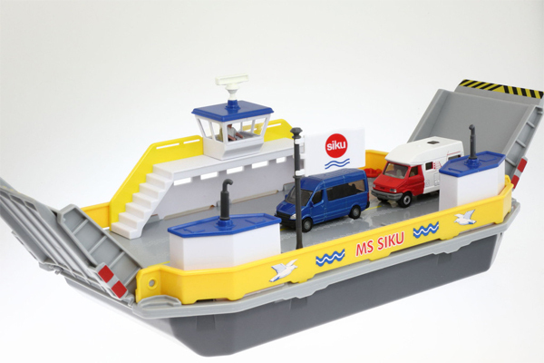 NEW SUPER SIKU 1750 Car Ferry with 2 Vehicles 1:50 Diecast Model – RETIRED