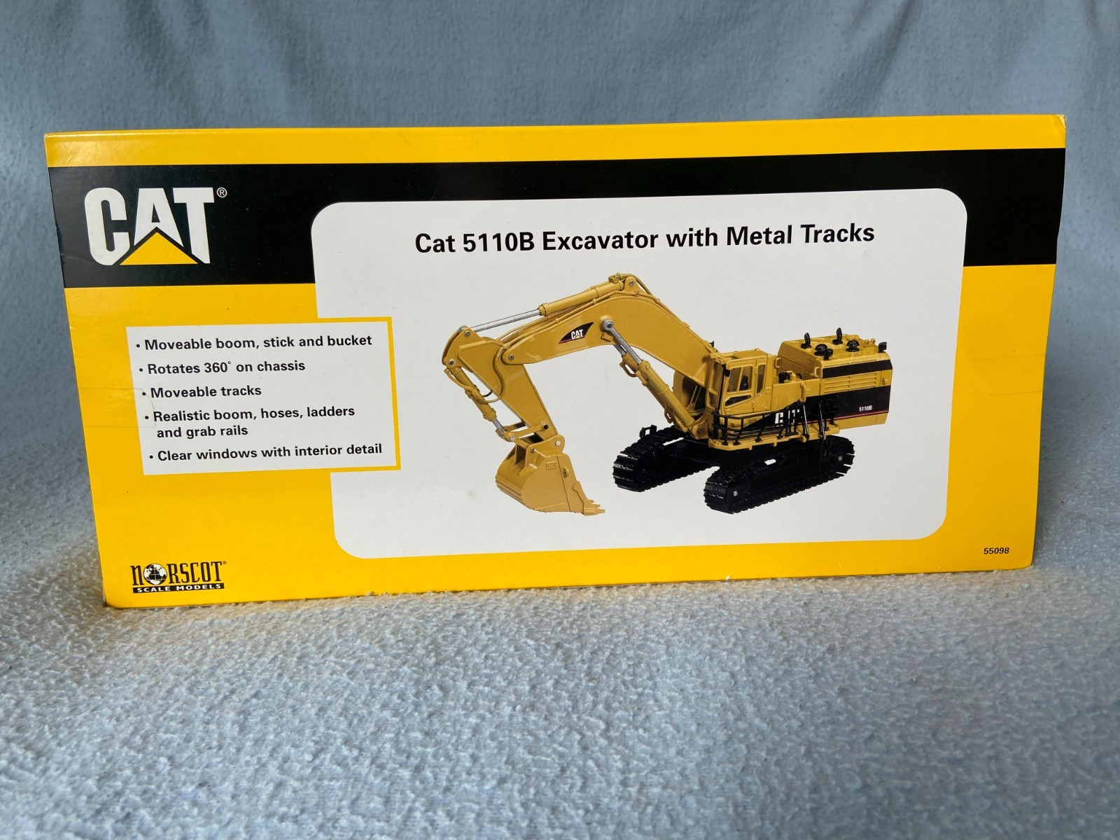 CAT 5110B Excavator 1:50 Diecast Norscot #55098 Metal Tracks NIB Sealed