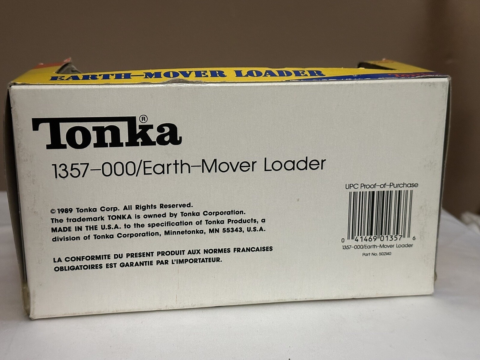 TONKA THE TOUGH QUALITY ! Earth – Mover Loader