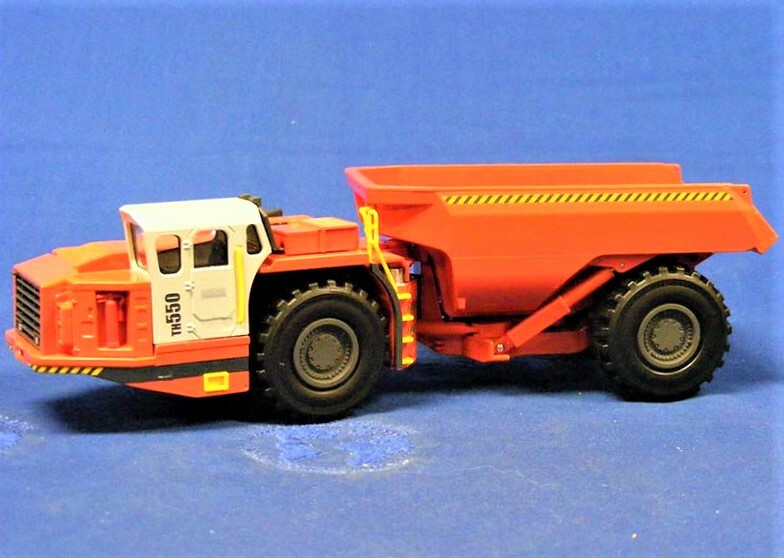 Conrad 2729-02 Sandvik TH550 Underground Dump Truck – New Bed 1/50 Die-cast MIB