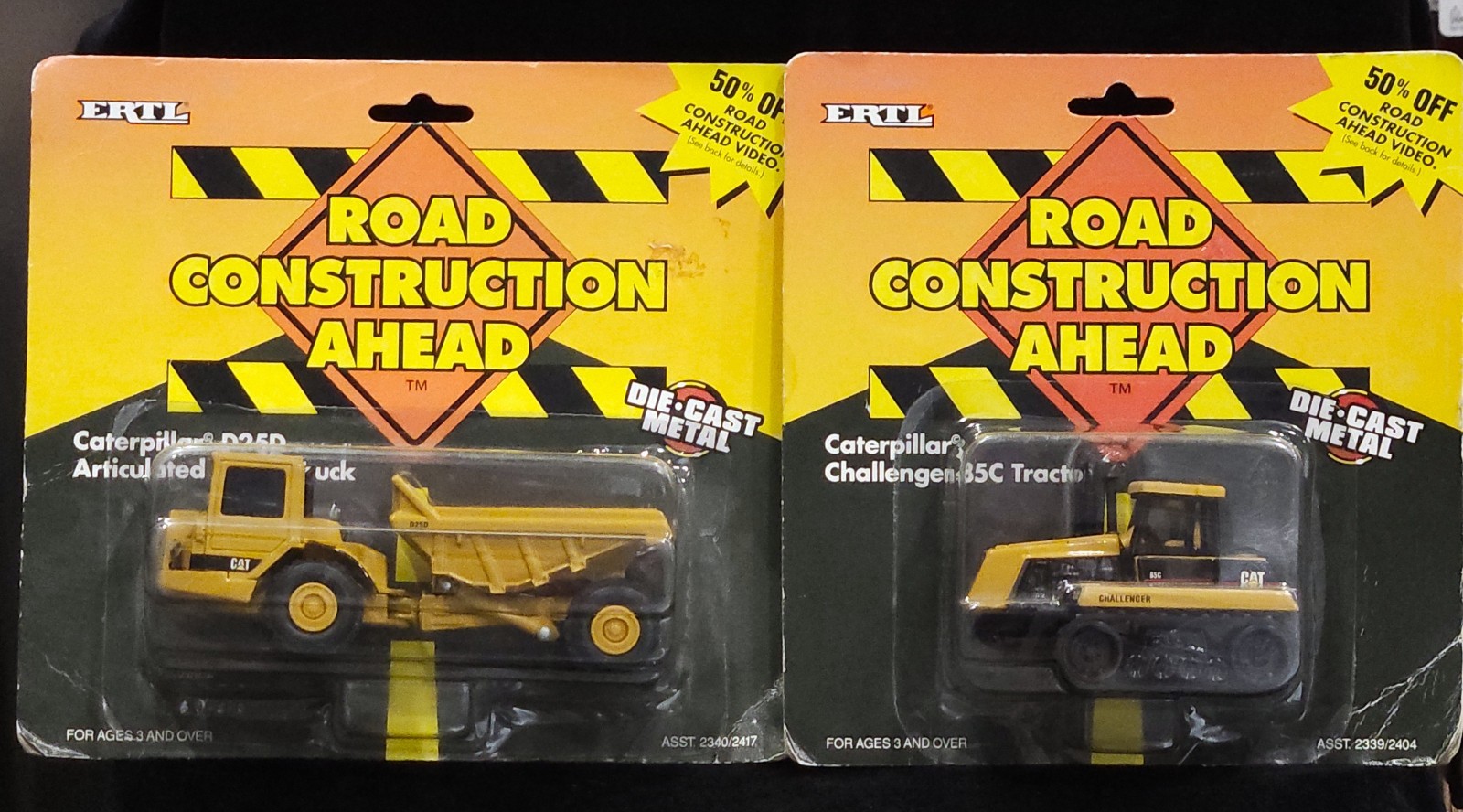 Ertl Caterpillar D25D Articulated Dump Truck Challenger 85C Tractor Construction