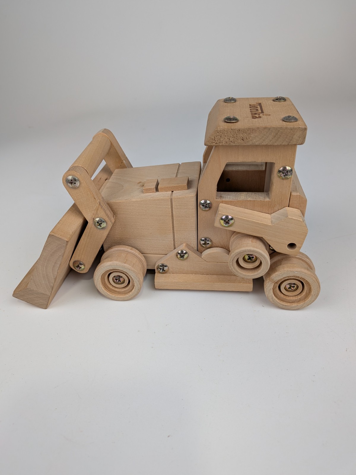 Tonka Wooden Backhoe Excavator Digger (Approx 8×4.5″)