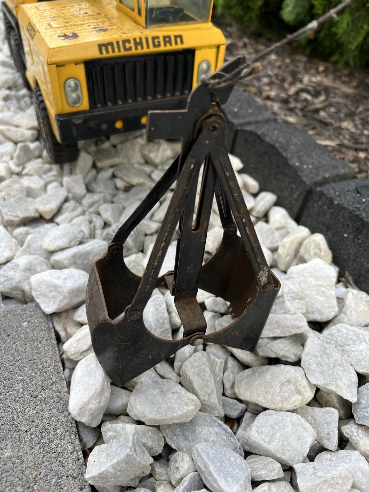 Vintage 70s Nylint Jumbo Michigan Pressed Steel Crane
